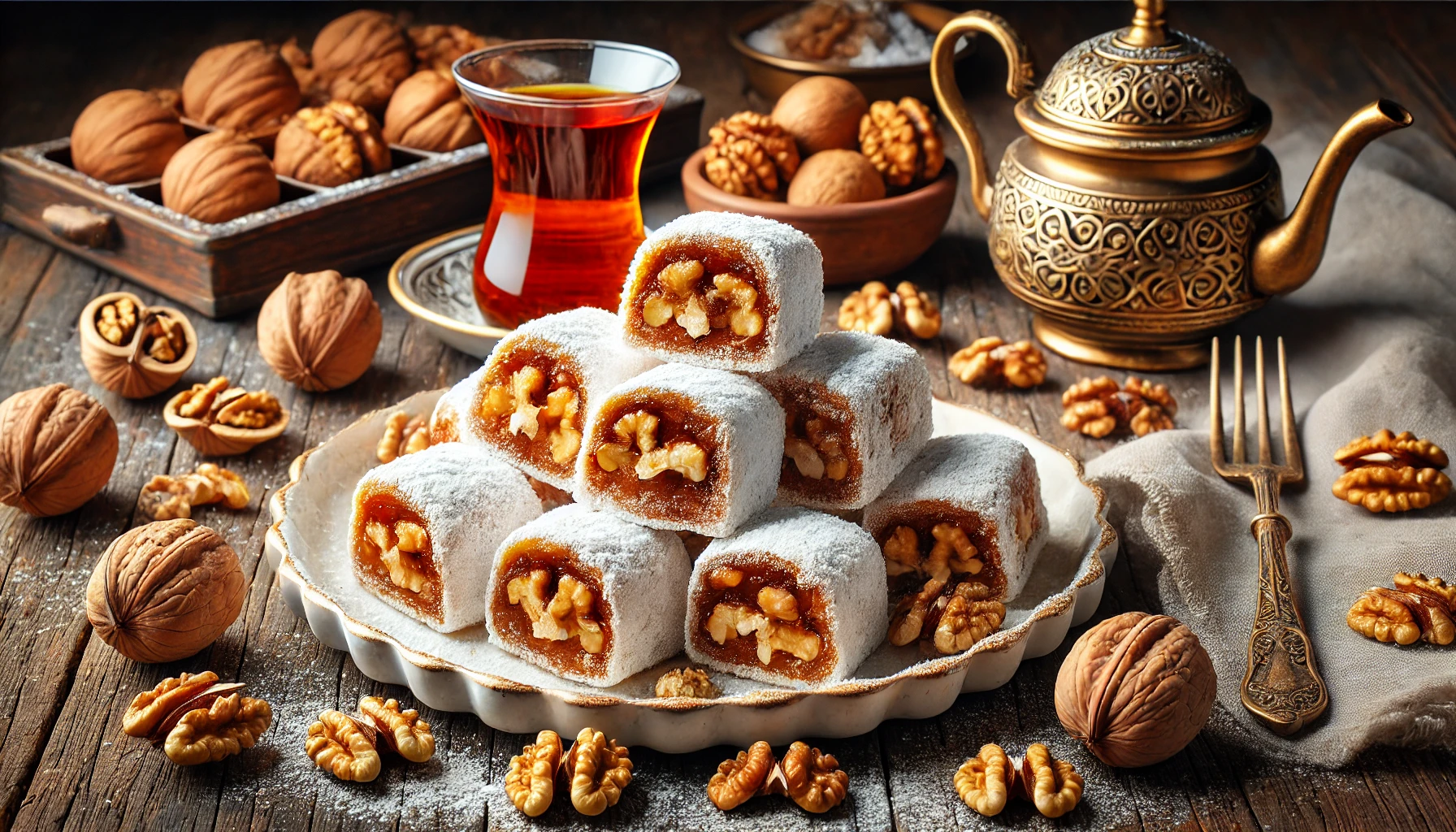 What to Eat in Bursa? Cevizli Lokum Walnut Lokum