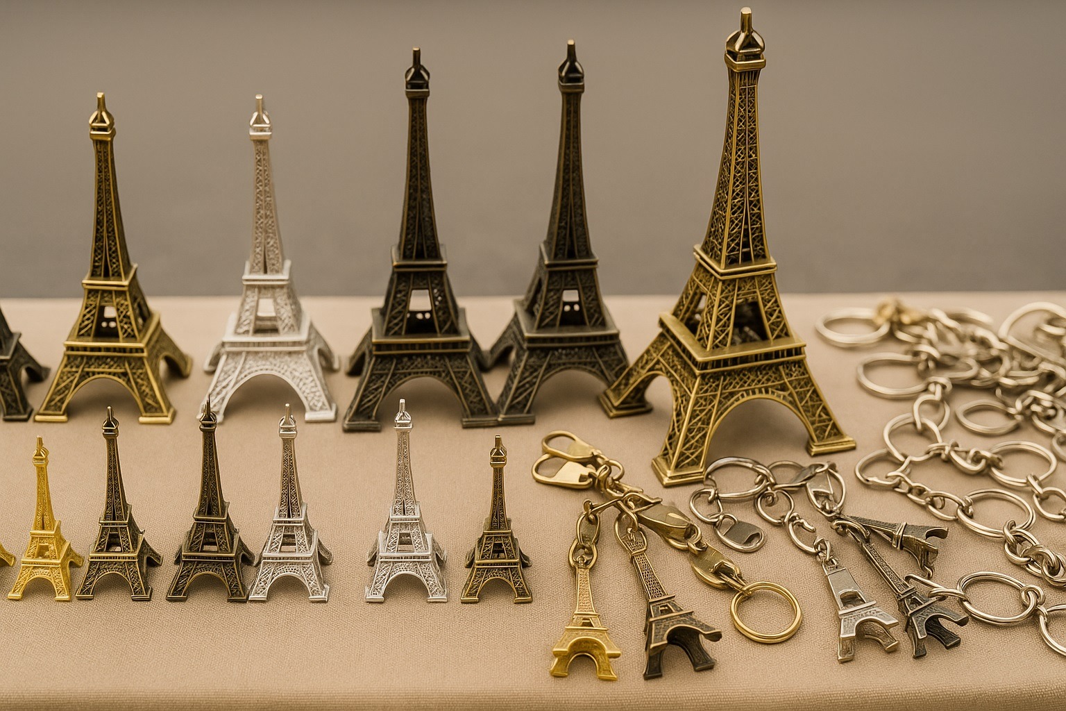 Eiffel Kulesi Figürleri ve Anahtarlıkları