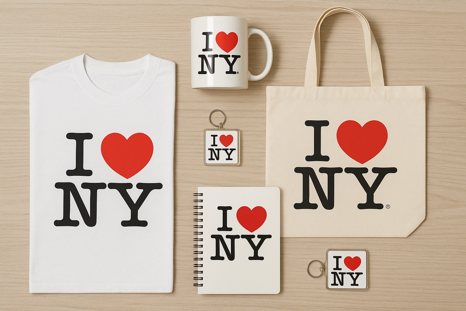 I ❤️ NY logolu ürünler
