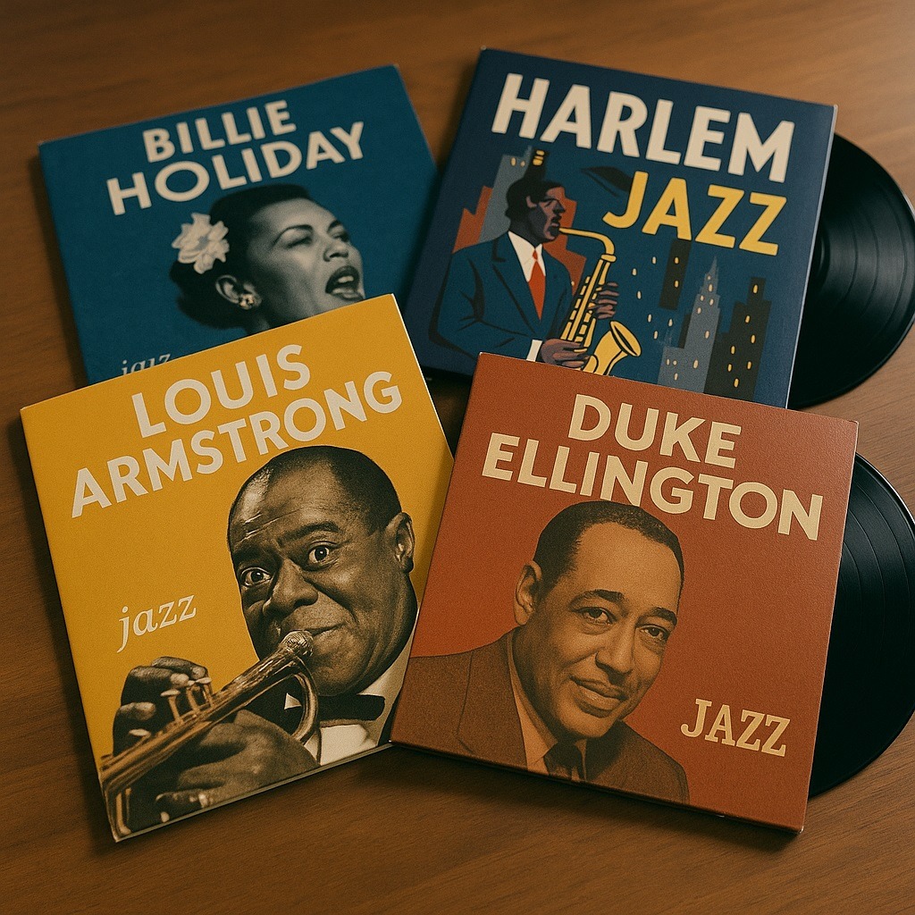 Jazz plakları veya müzik albümleri