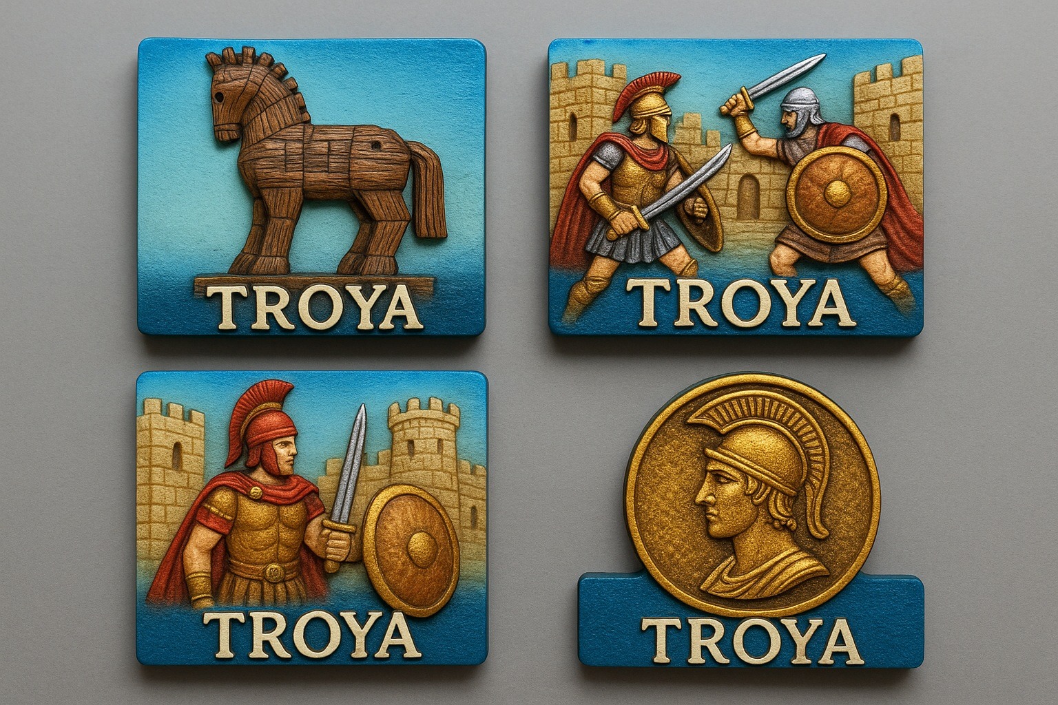Troya temalı magnetler