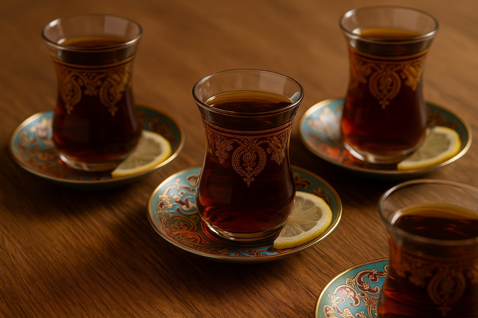 Armudu çay bardakları