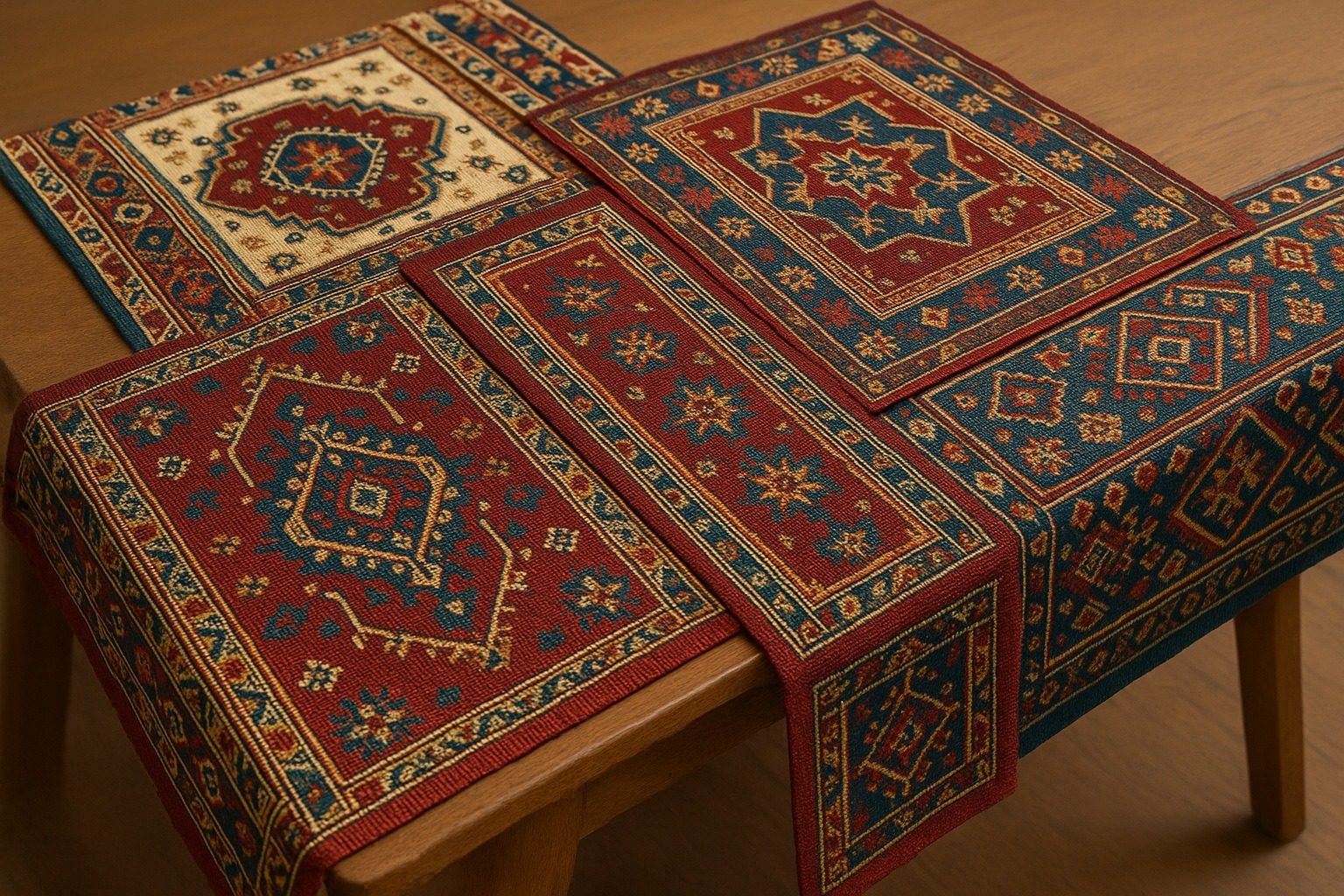 Azerbaycan motifli masa örtüleri