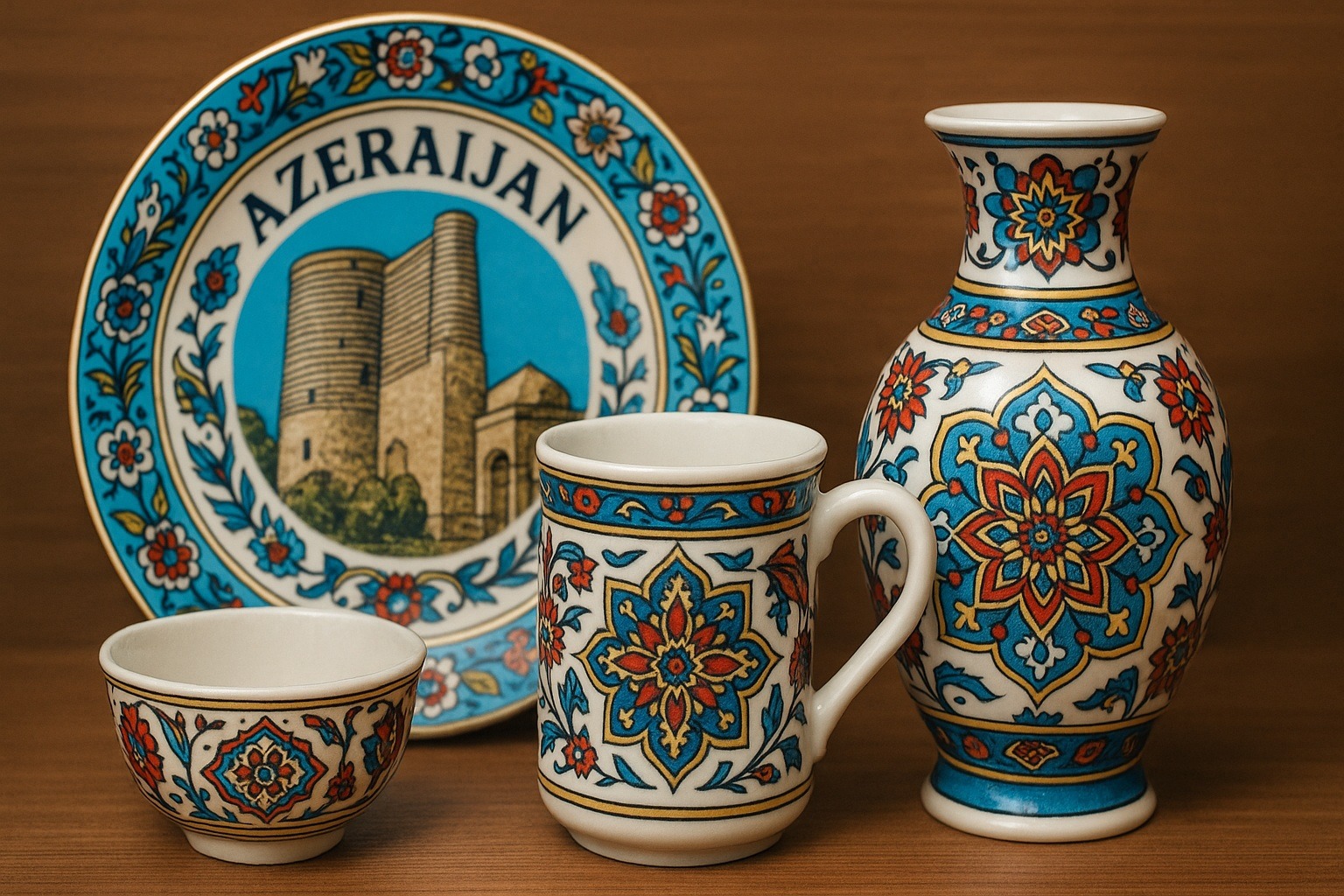 Azerbaycan’da hatıra porselen eşyalar