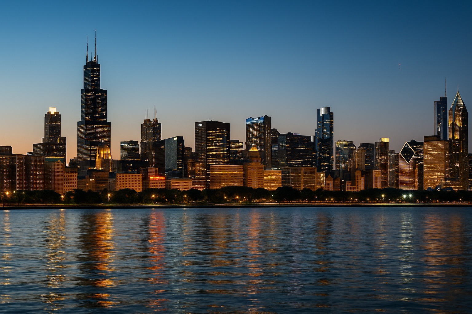 Chicago skyline posteri veya tabloları