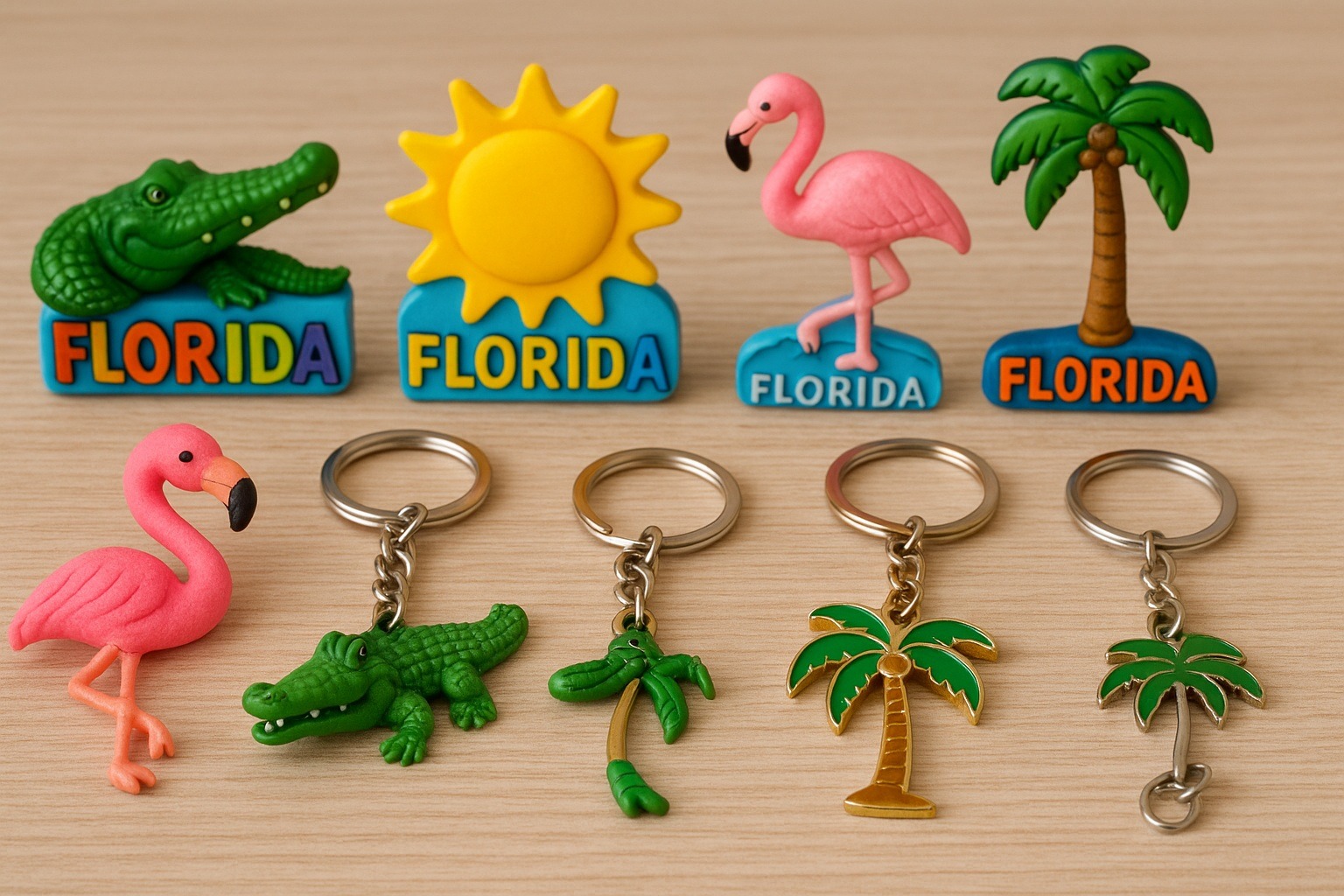 Florida temalı magnetler ve anahtarlıklar