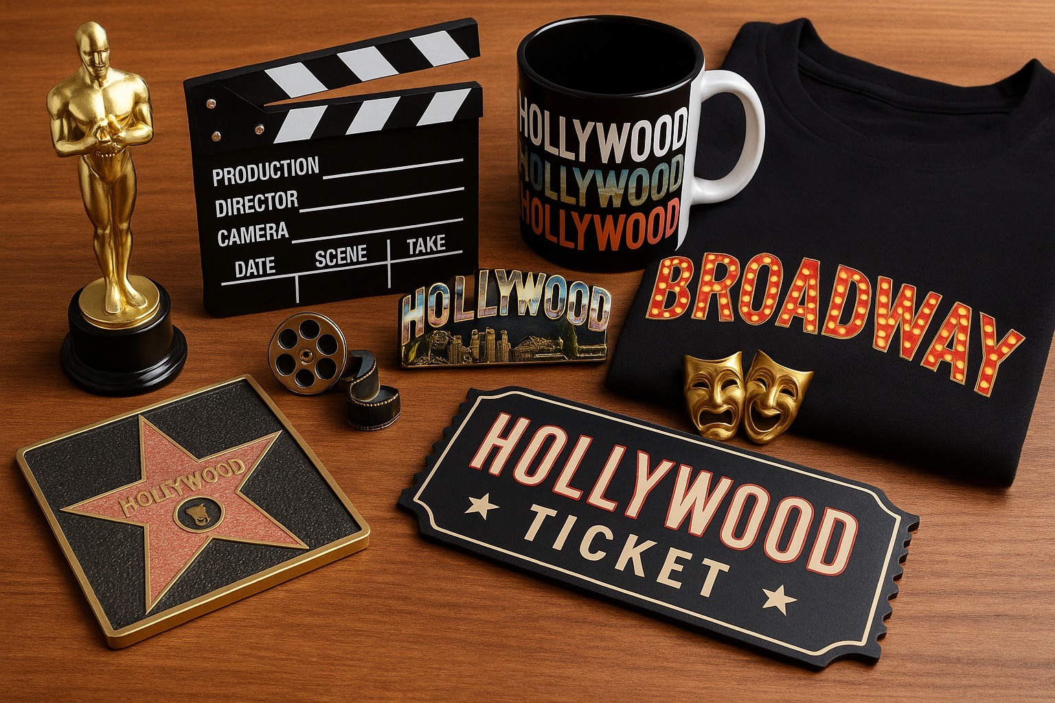 Hollywood ve Broadway temalı hediyeler