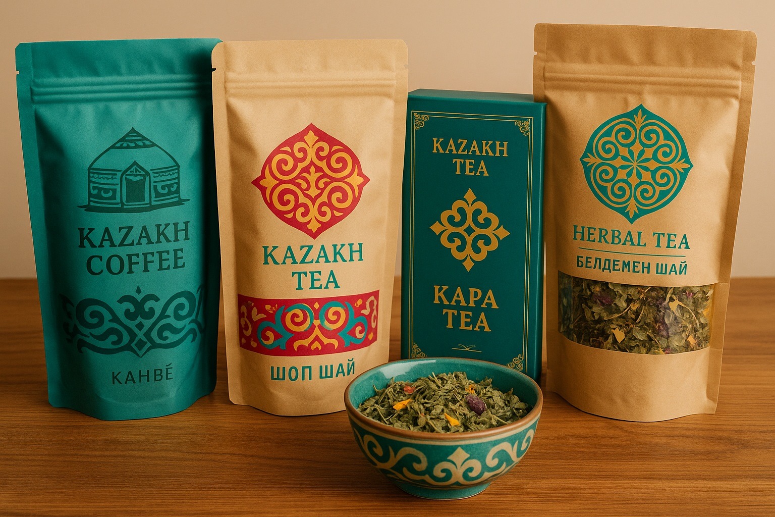 Kazak kahvesi ve çay karışımları
