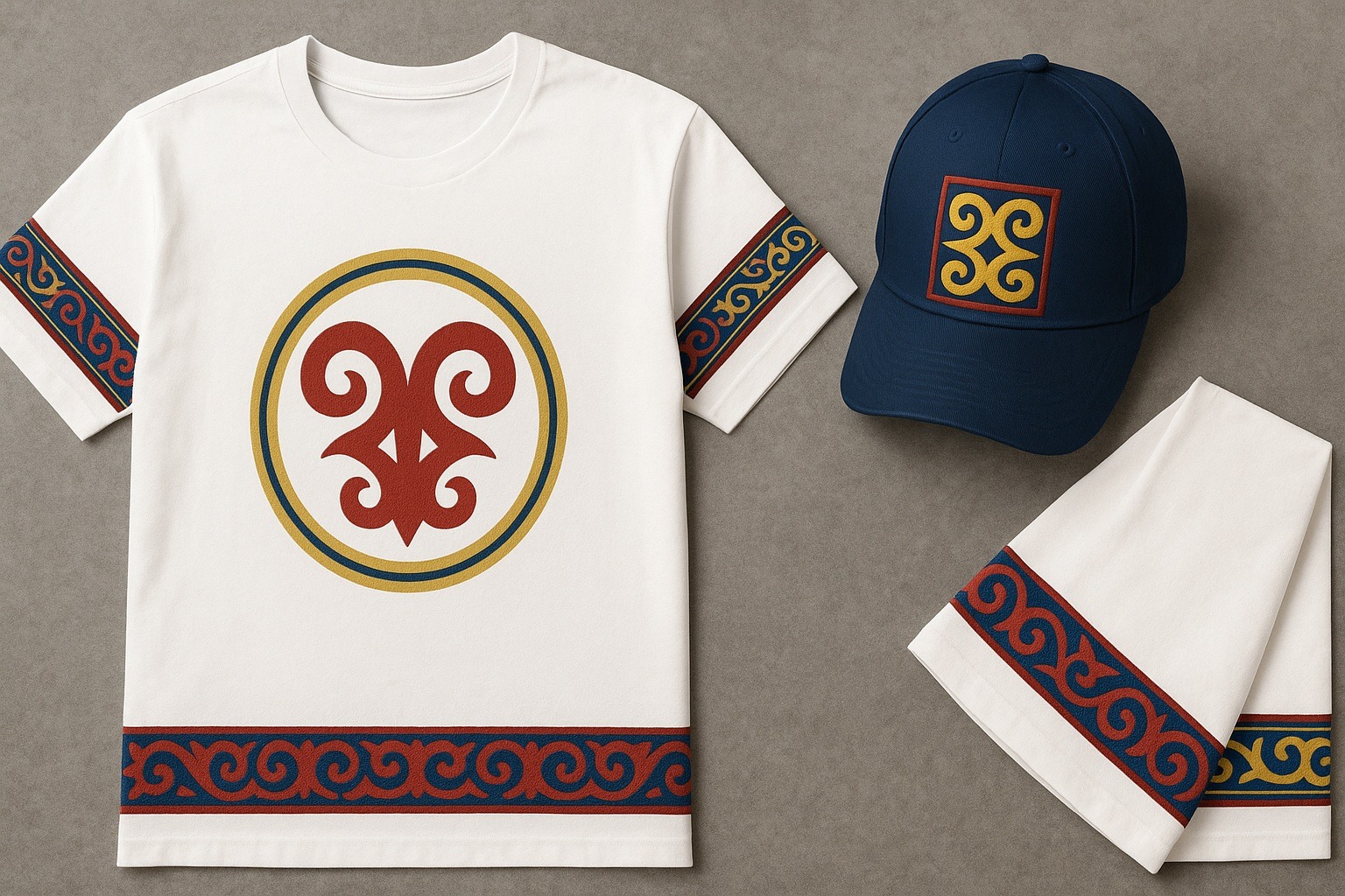 Kazak motifli tişört