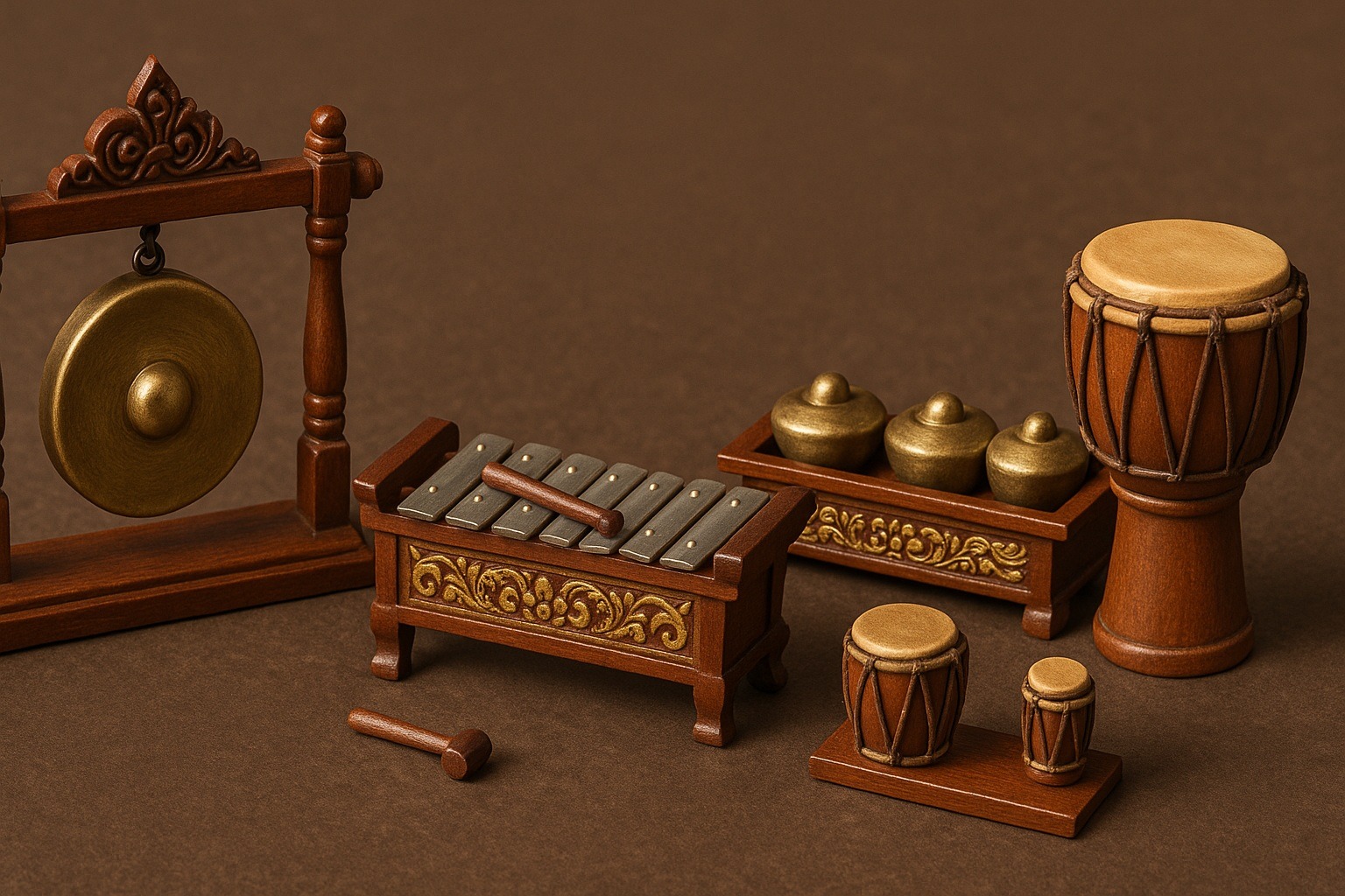 Mini gamelan enstrümanları