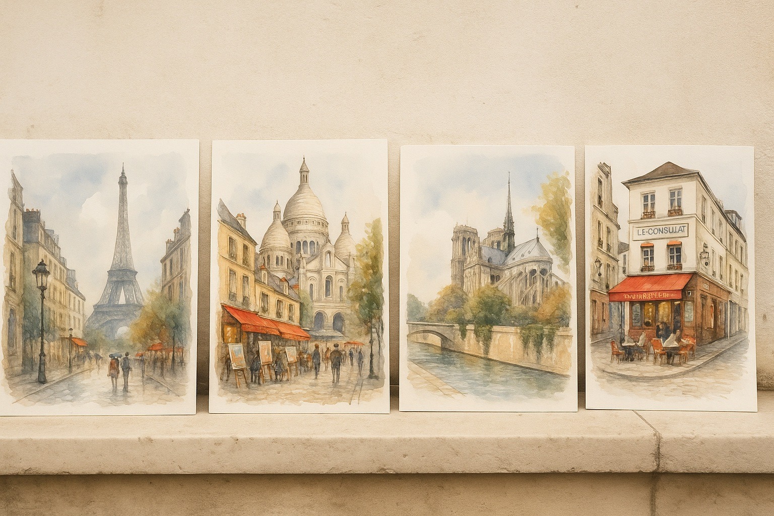 Montmartre veya Paris temalı sanat eserleri