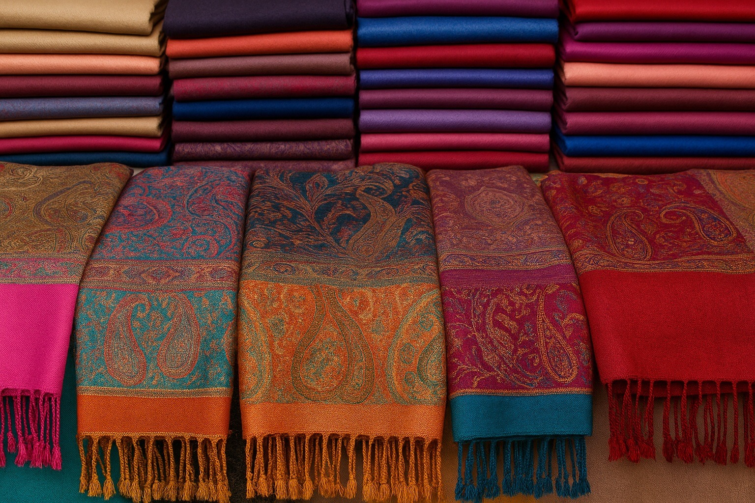 Pashmina şal ve kaşmir atkılar