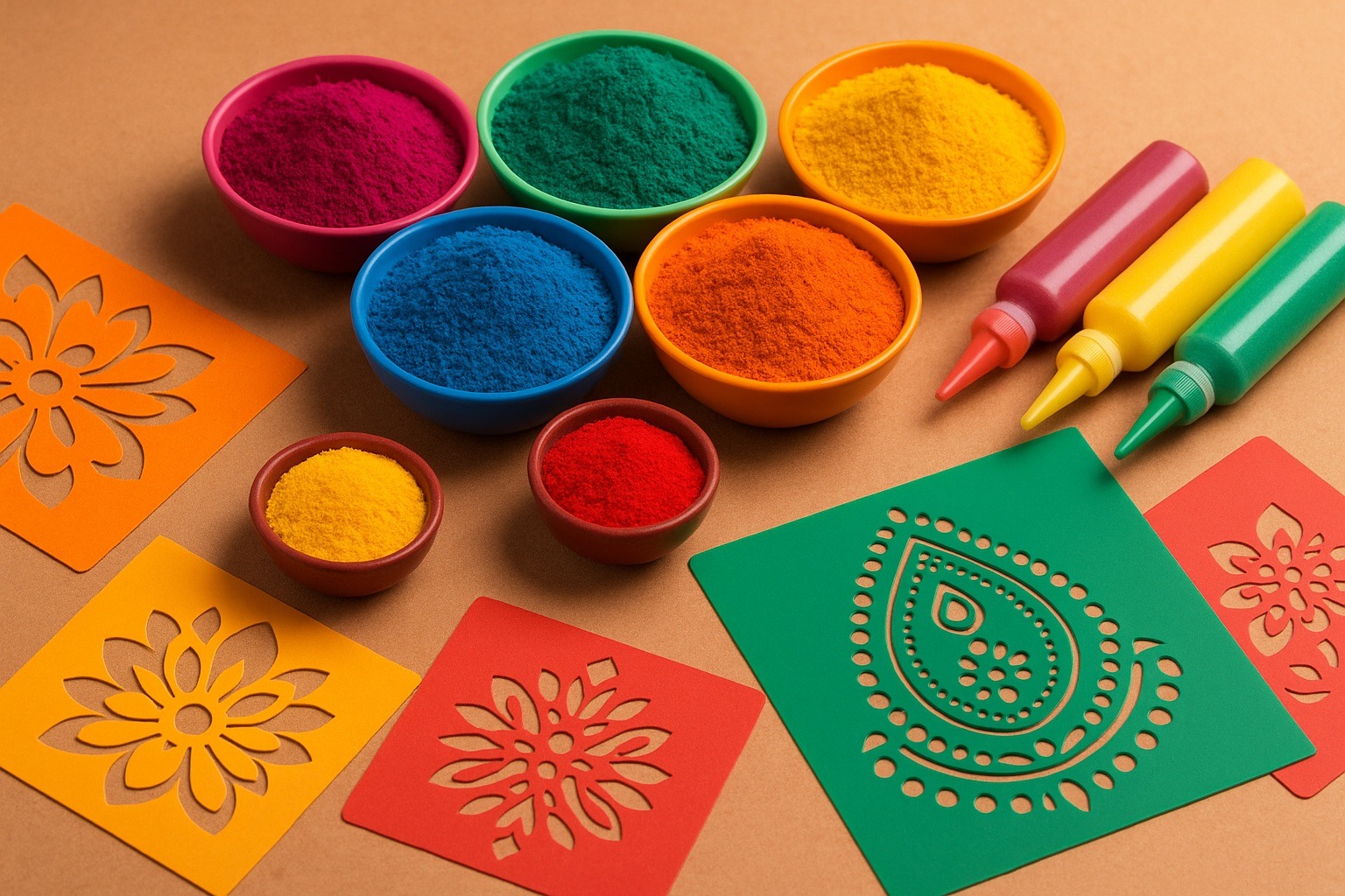 Rangoli tozları ve setleri