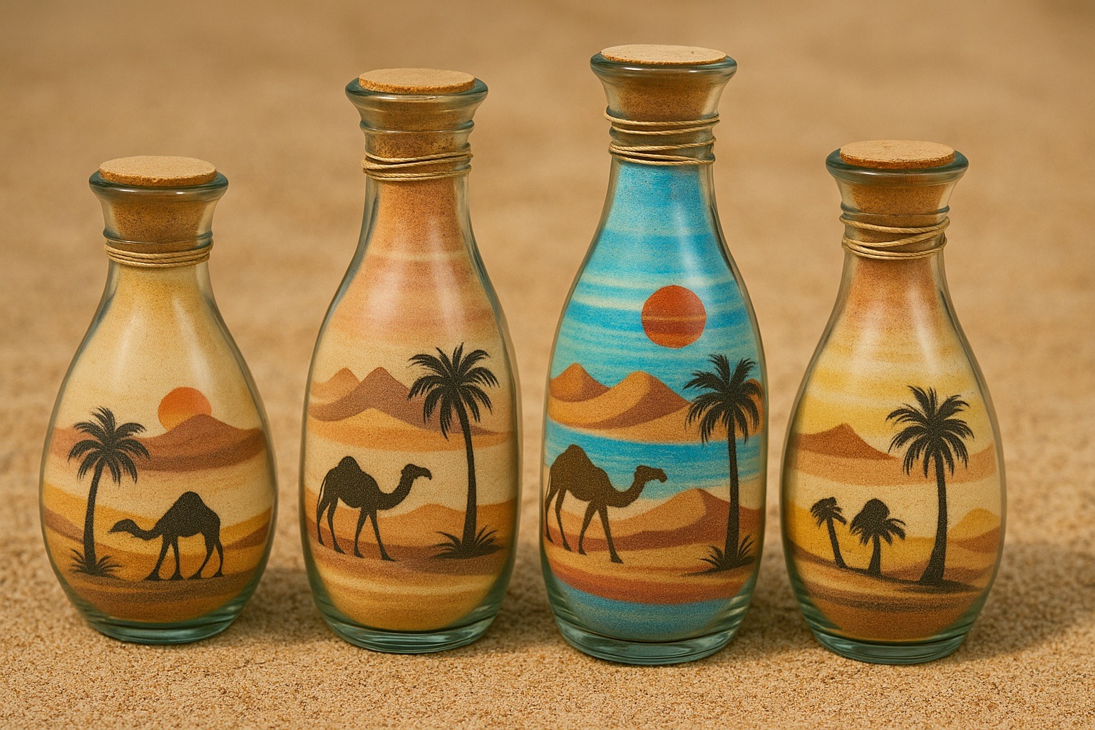Sand art şişeleri