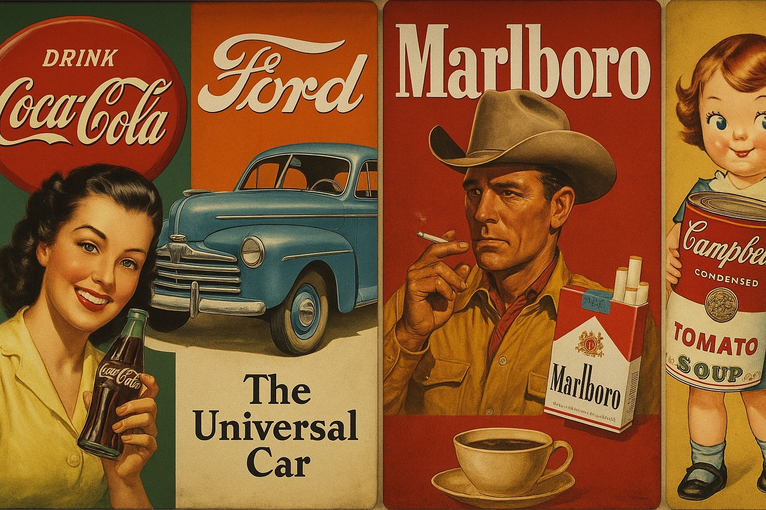 Vintage Amerikan reklam posterleri