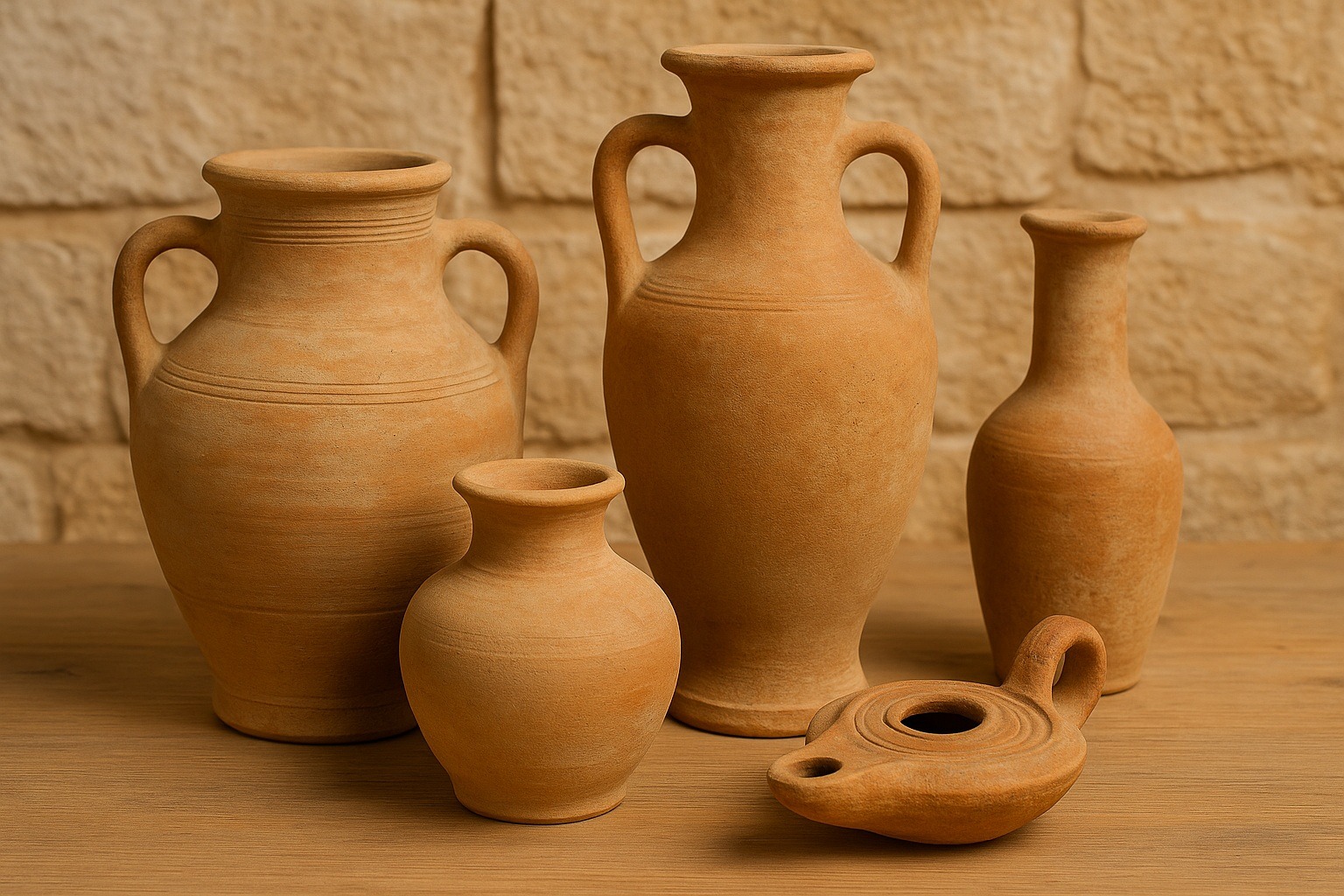 Yerel el yapımı çömlekler