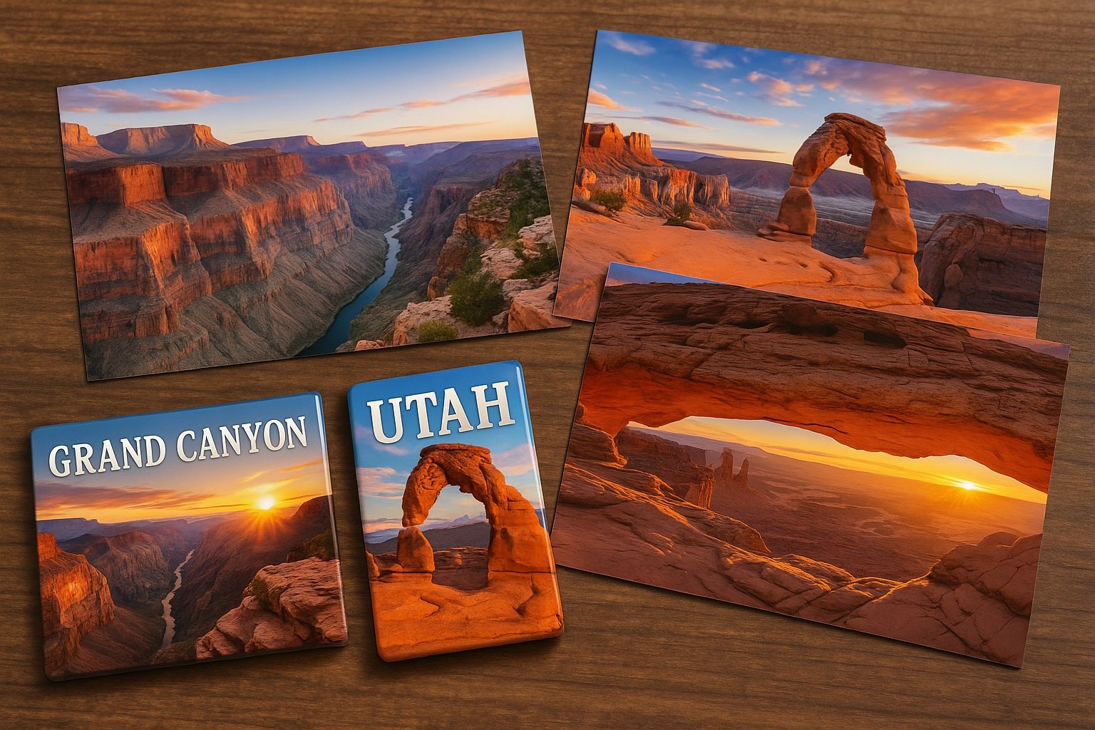 Büyük Kanyon ve Utah manzaralı magnetler