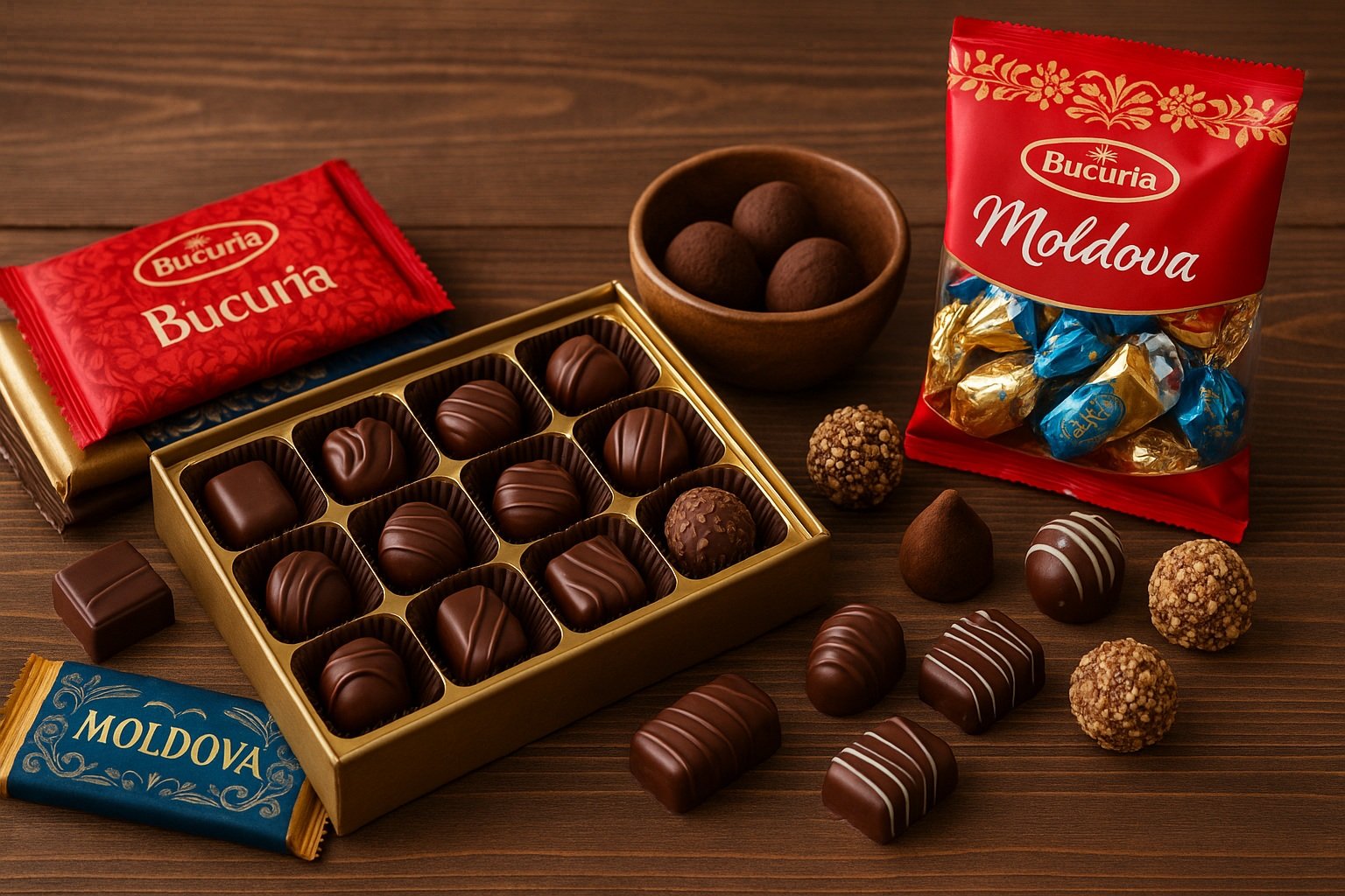 Moldova yapımı çikolata ve tatlılar
