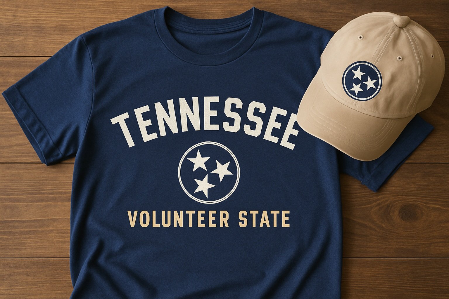 Tennessee temalı tişört ve şapkalar