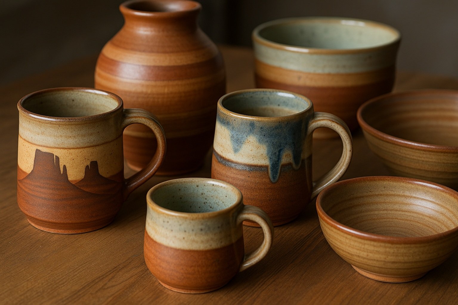 Utah'da yapılan el yapımı seramikler