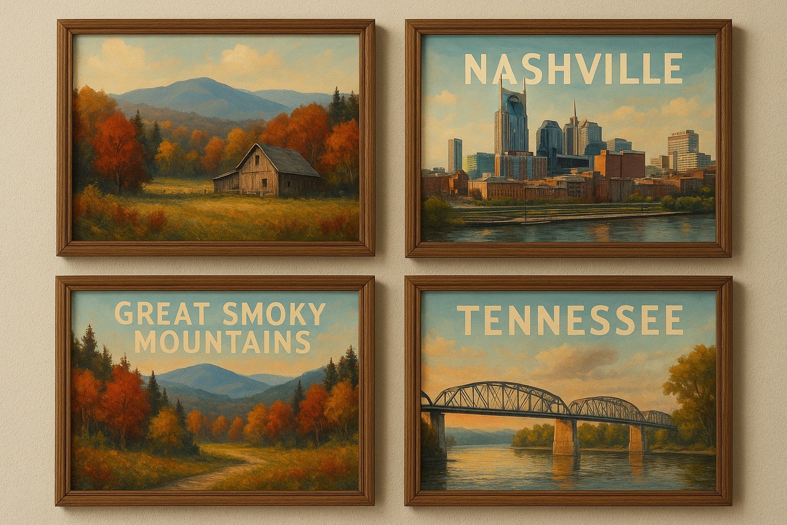 Yerel sanatçıların tabloları ve baskıları