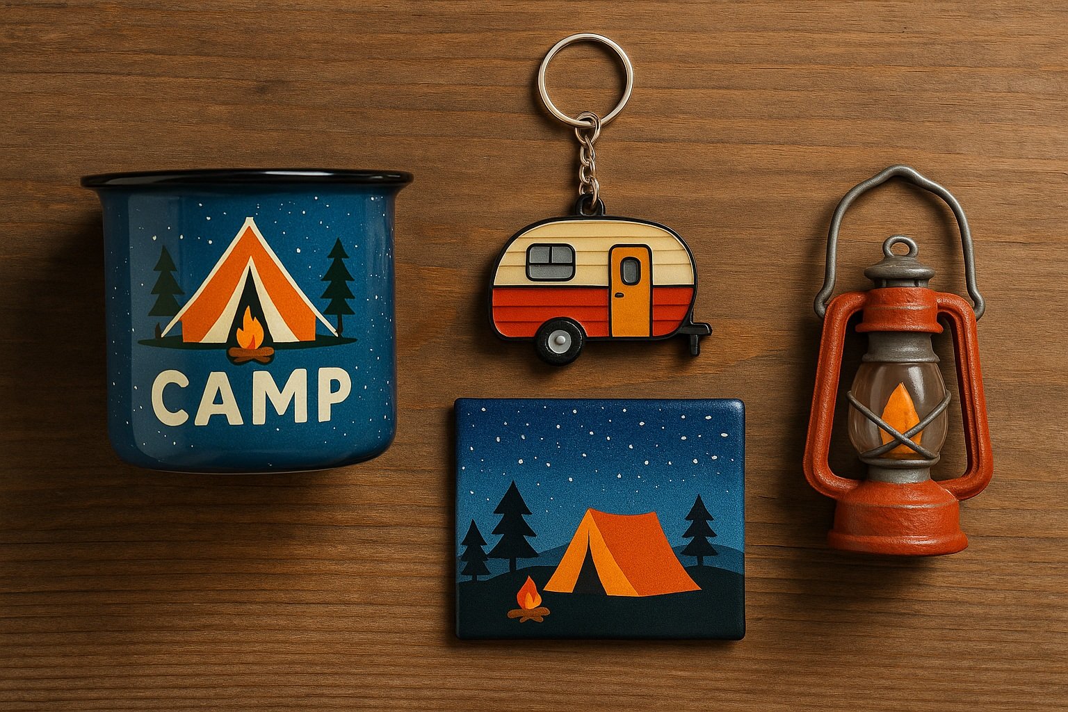 kamp temalı hediyelikler