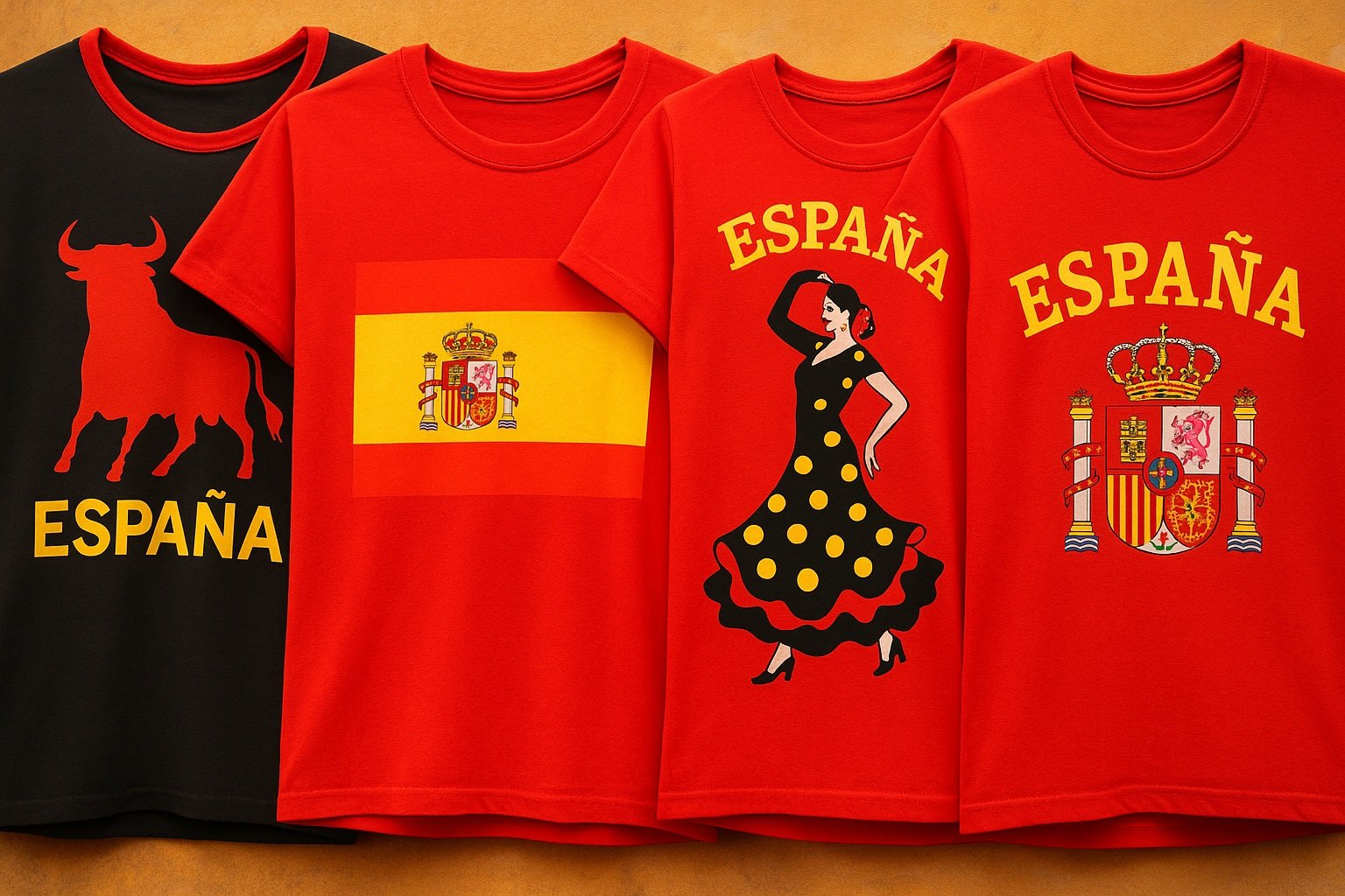 Fanila veya Tişörtler (İspanya Bayraklı)