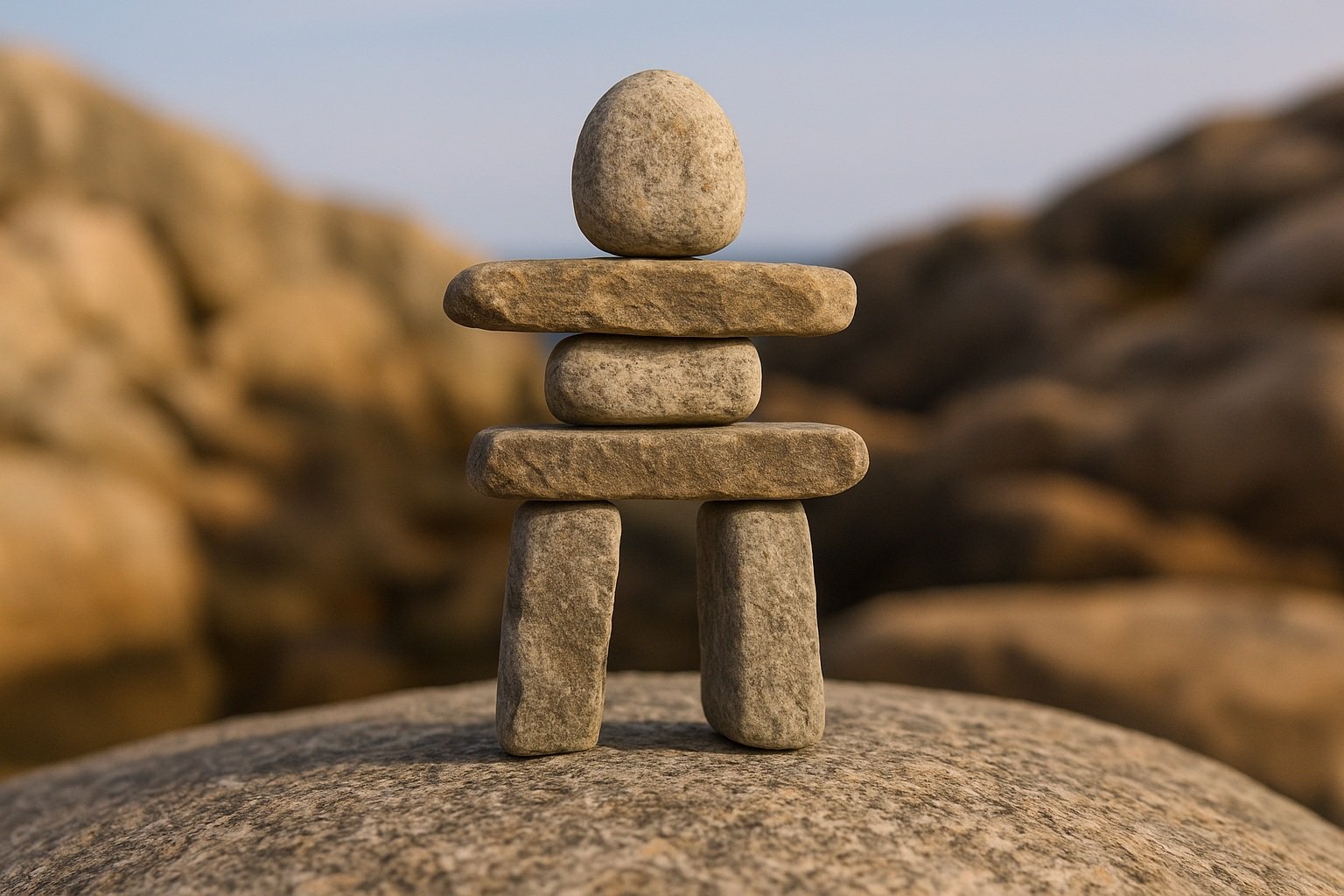 İnukshuk taş heykelcikleri