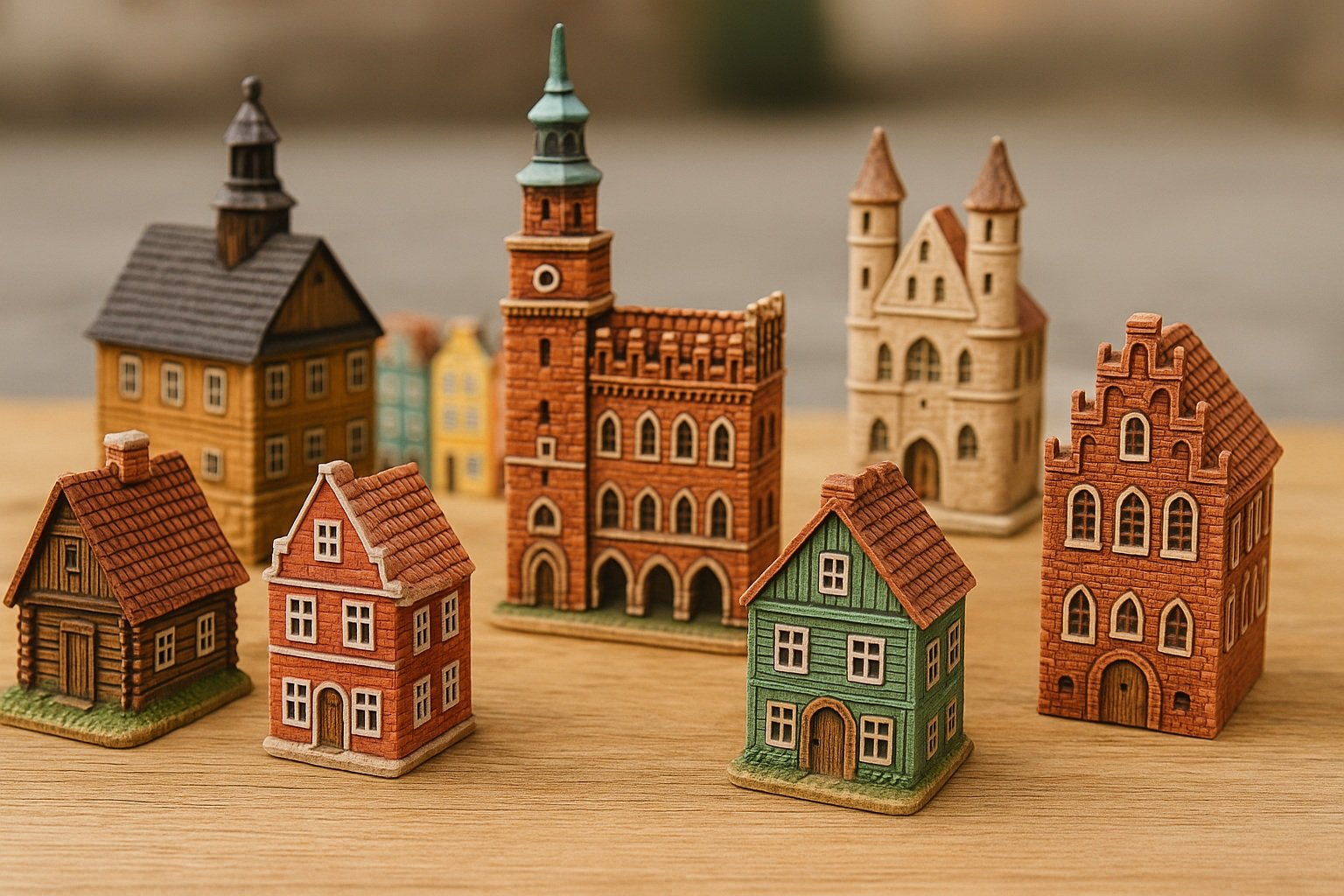 Miniatür Polonya evleri ve yapıları