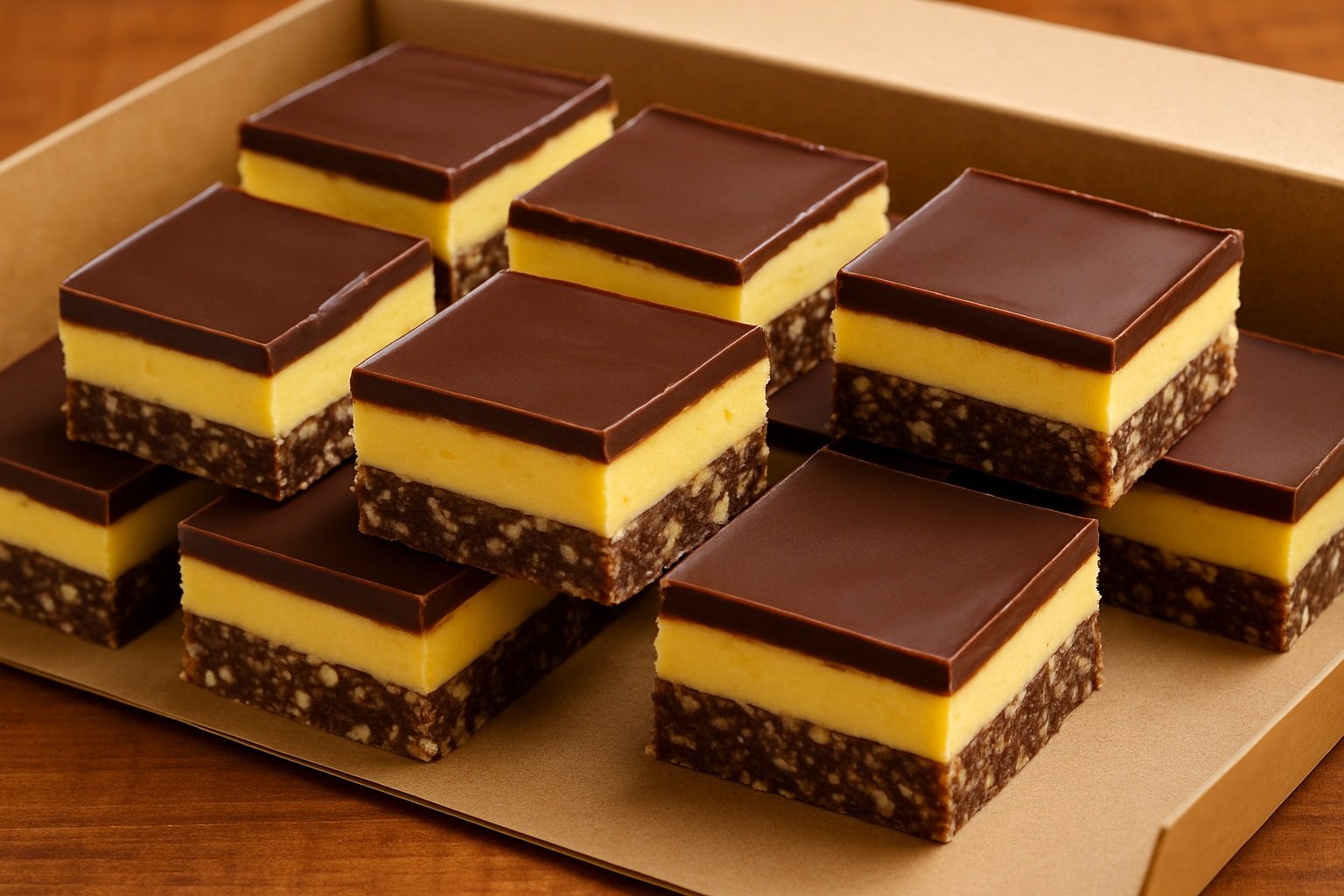 Nanaimo bar çikolataları