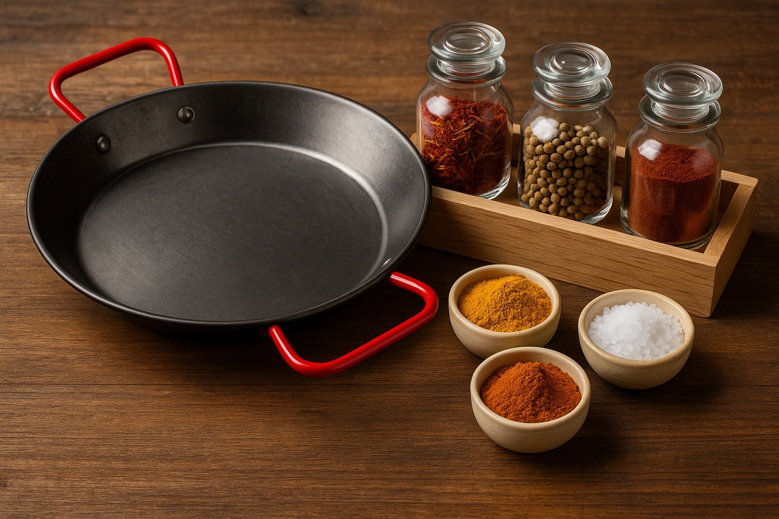 Paella Tavası ve Baharat Seti