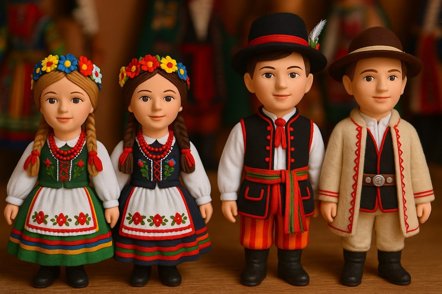 Polonya Halk Kostümleri Figürleri