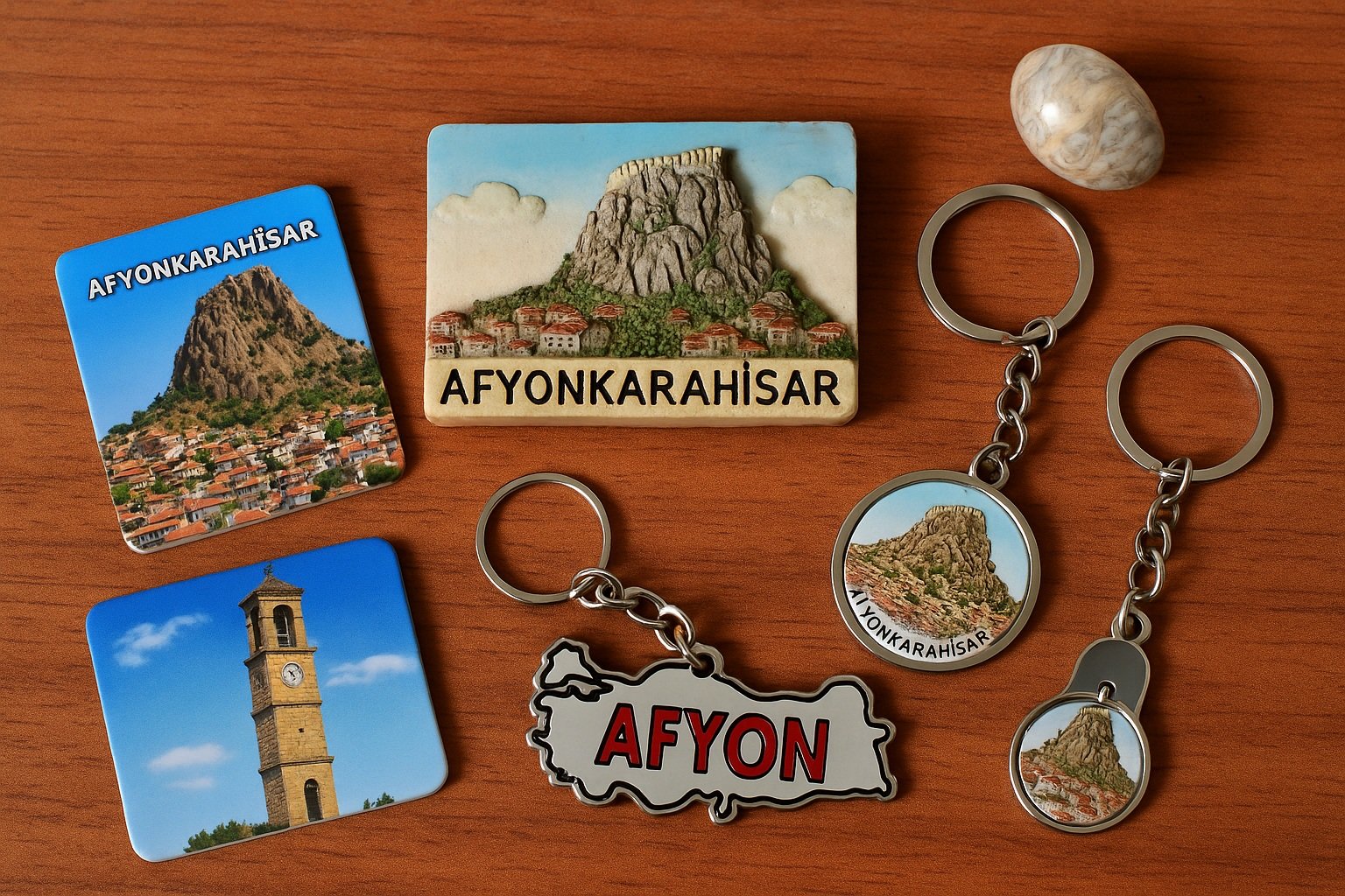 Afyon Karahisarı Temalı Magnet ve Anahtarlıklar