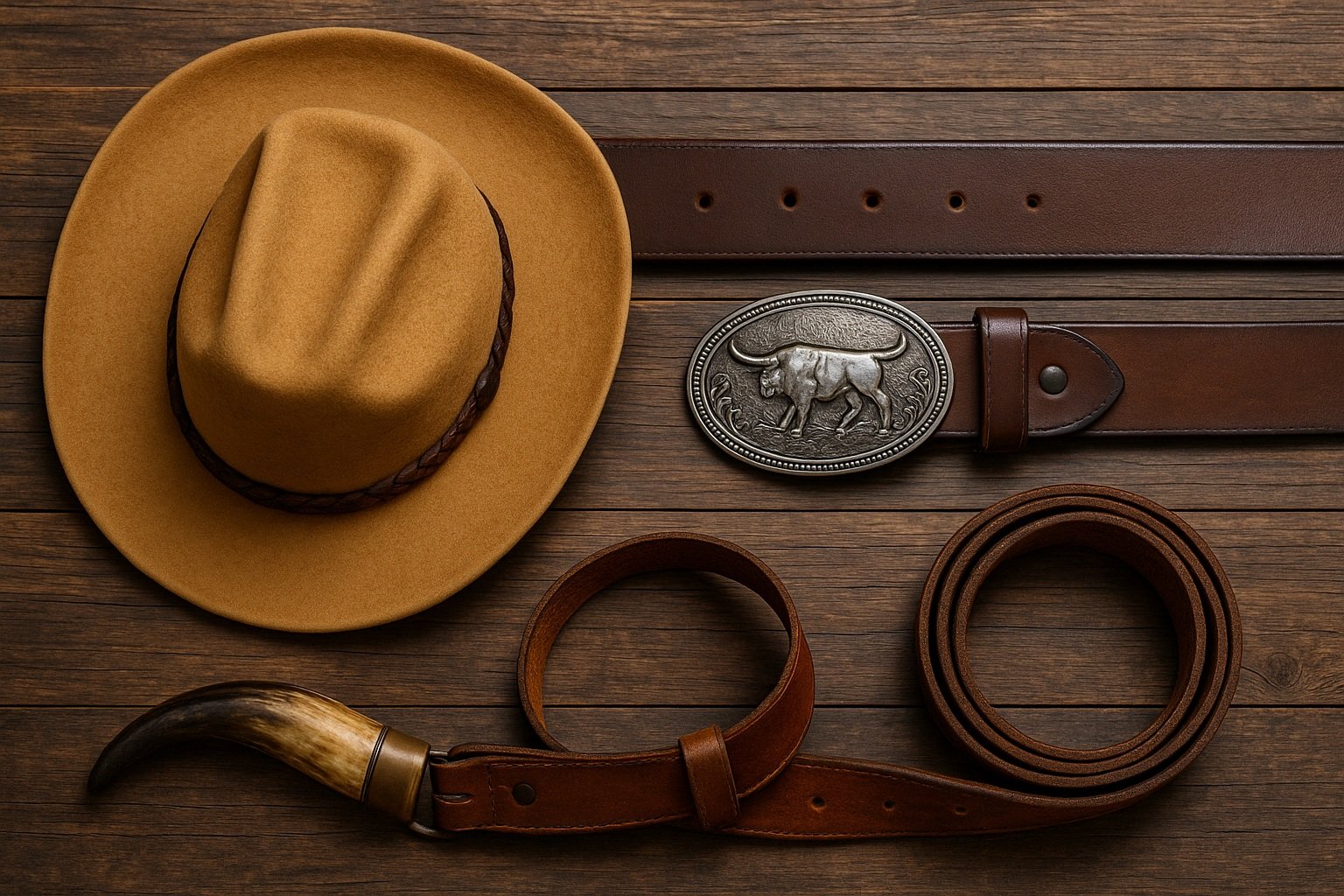 Western Tarzı Şapkalar ve Kovboy Kemerleri