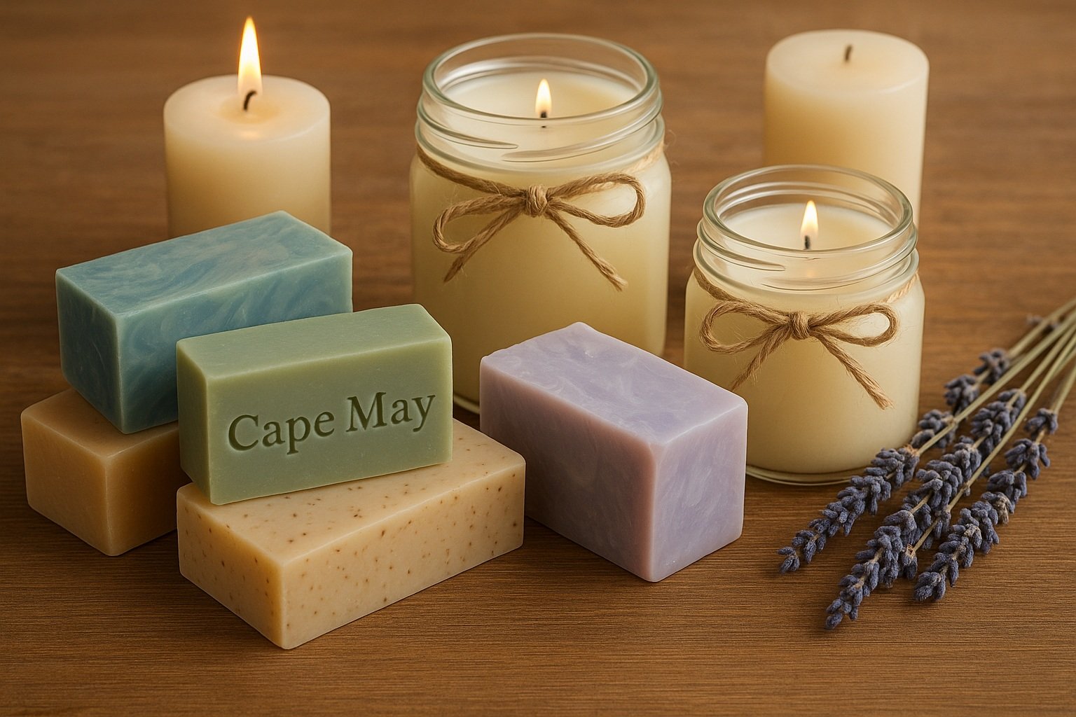 Cape May el yapımı sabunları ve mumları