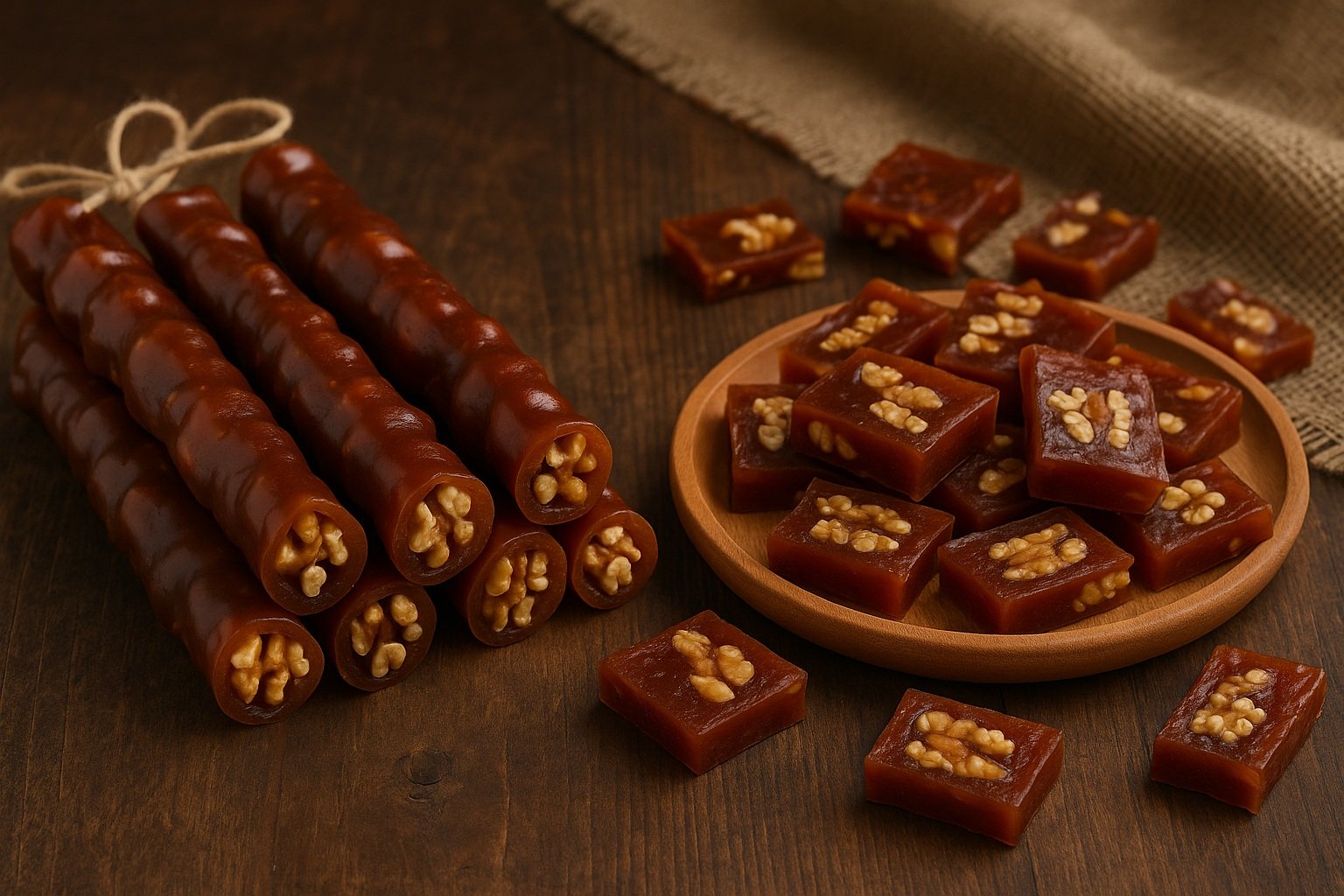 Cevizli sucuk ve köme