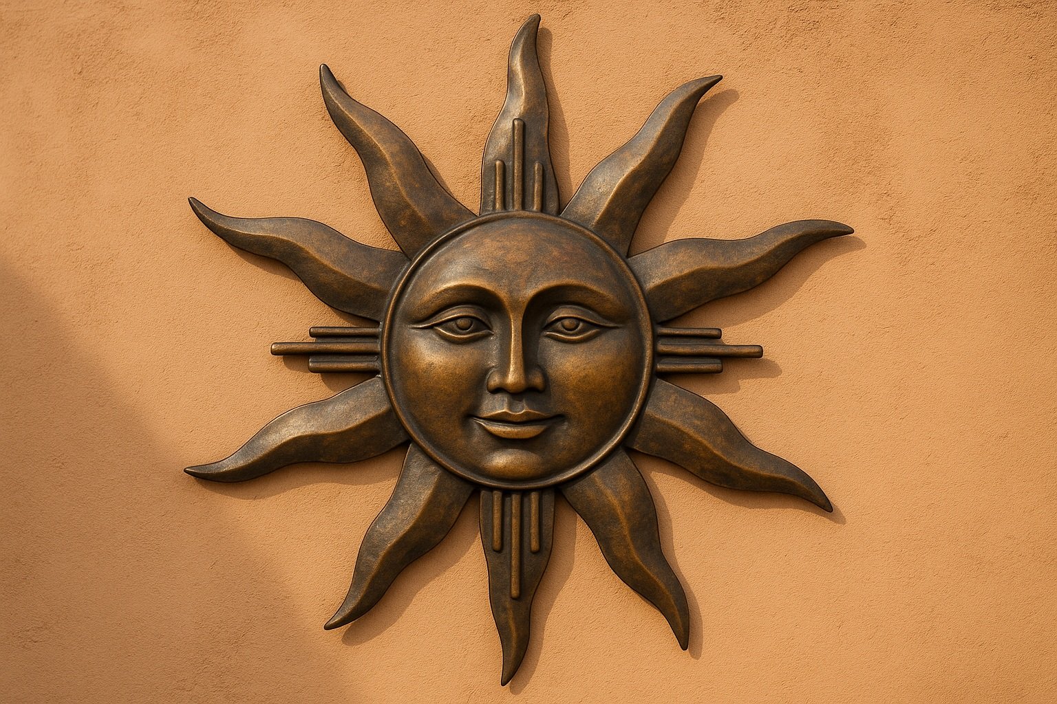 Güneş motifli metal sanat eserleri