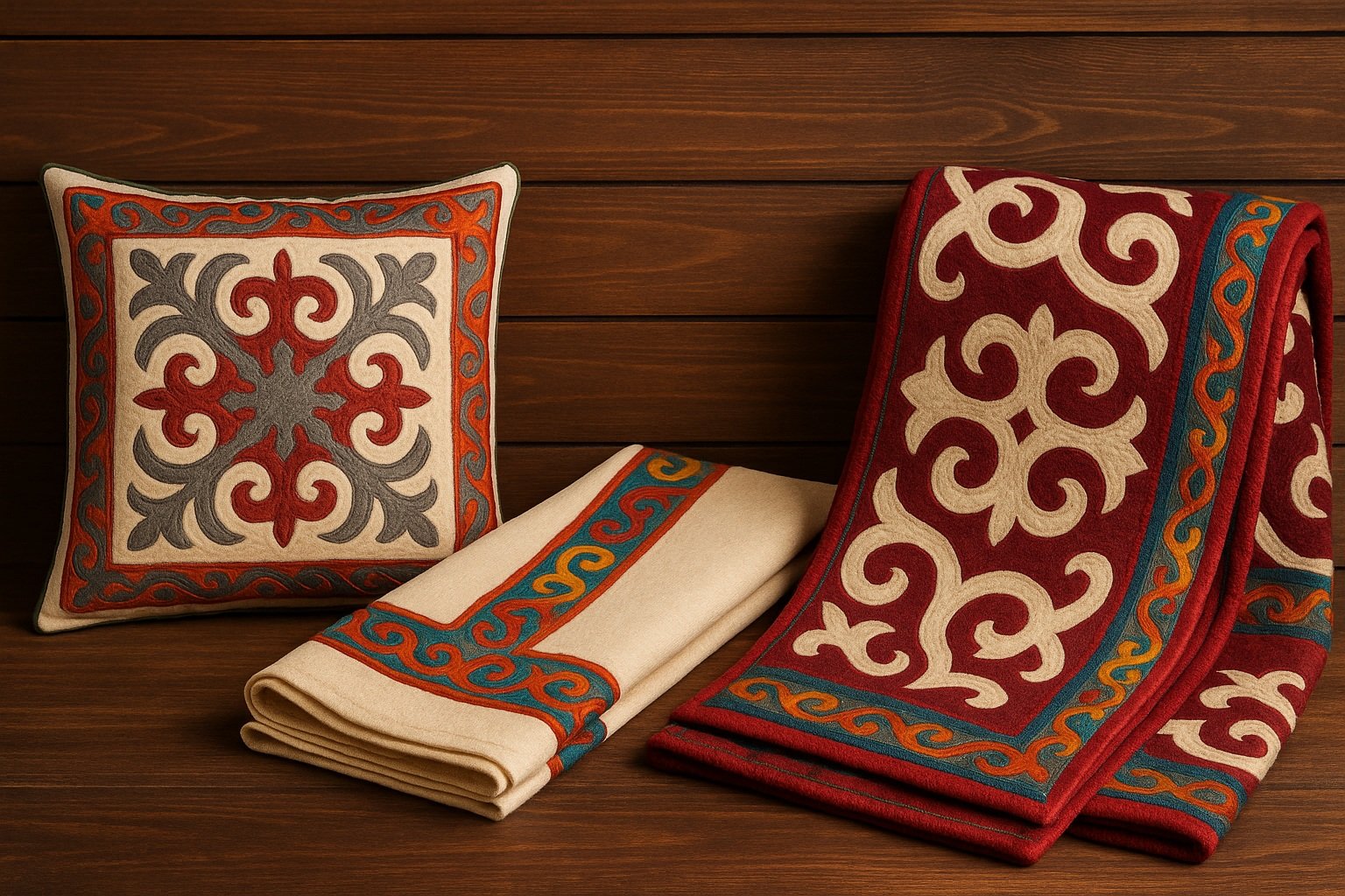 Kırgız desenli tekstiller