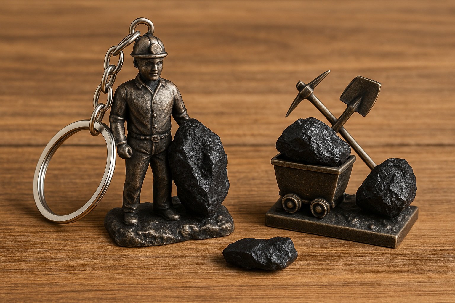 Kömür madeni figürlü anahtarlık veya biblo