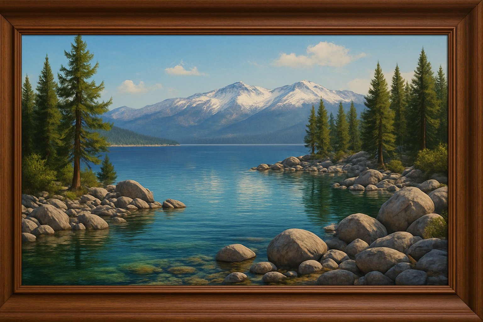 Lake Tahoe manzaralı tablolar
