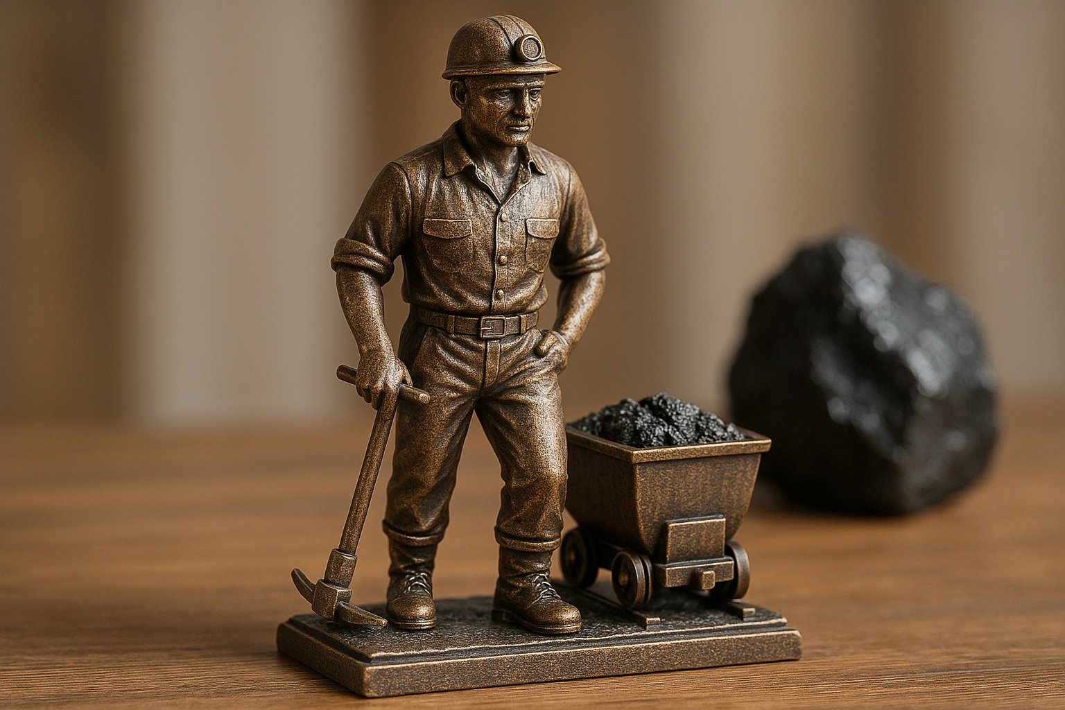 Madenci figürlü minyatür heykeller