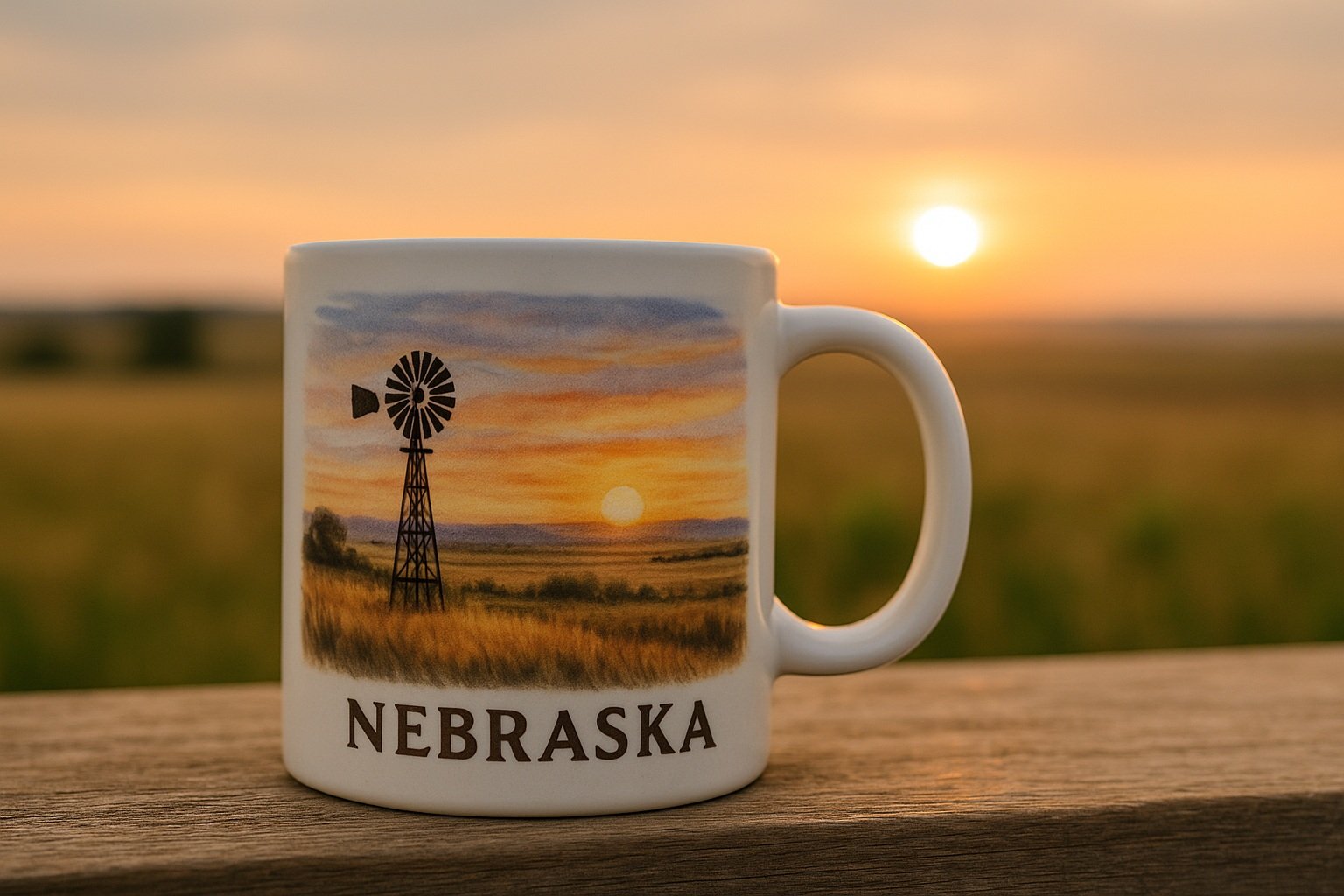 Nebraska temalı kupalar ve içecek bardaklar