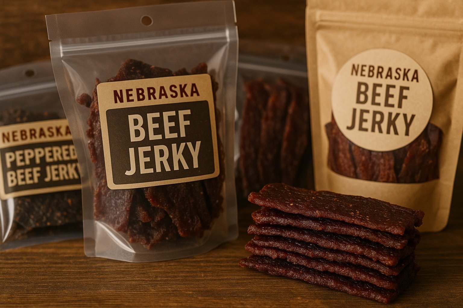 Nebraska’da üretilen et kuruları (beef jerky)