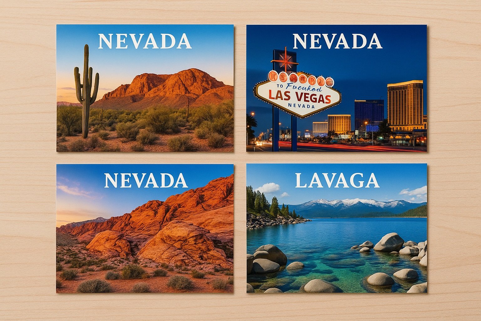Nevada temalı posta kartları