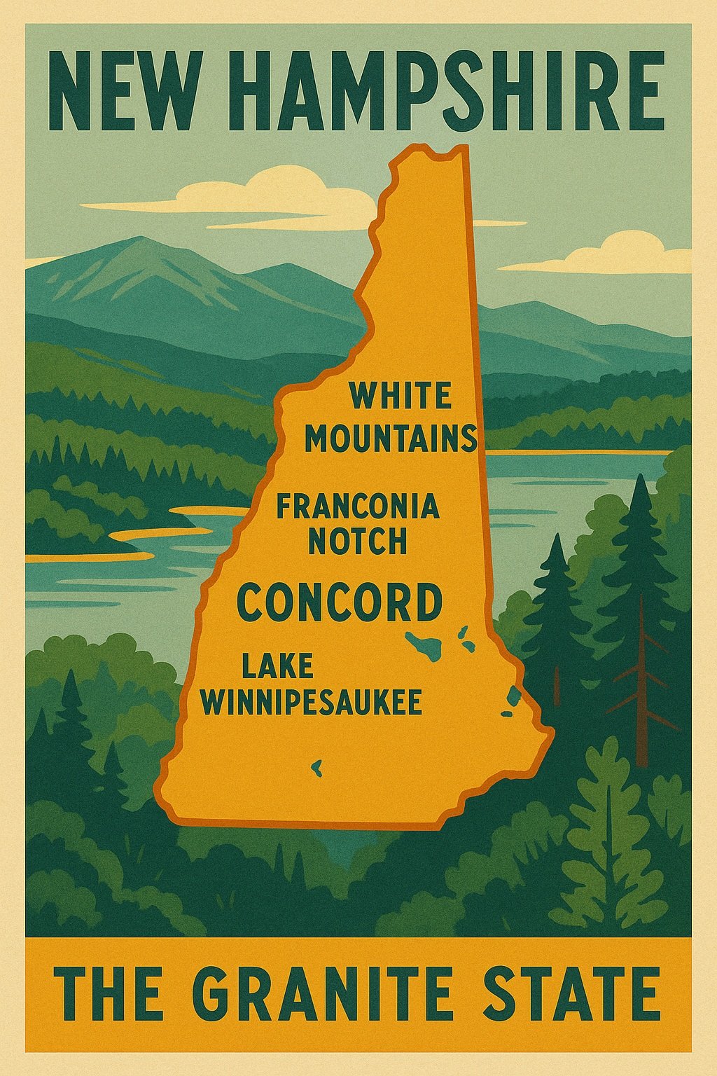 New Hampshire haritası