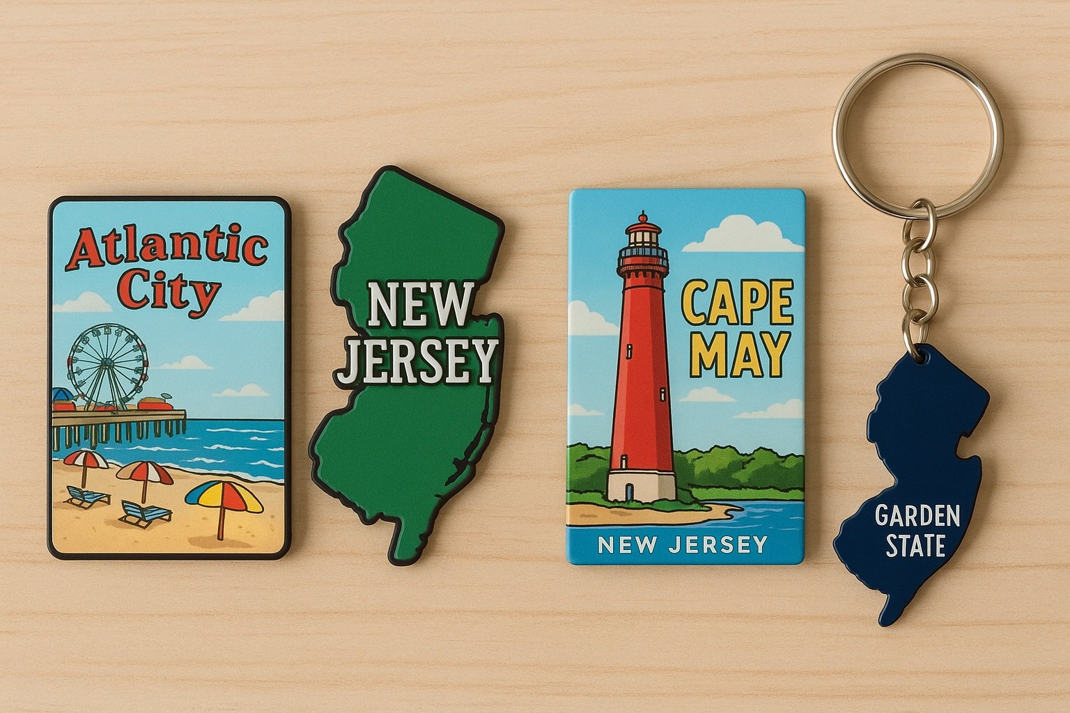 New Jersey temalı buzdolabı magnetleri