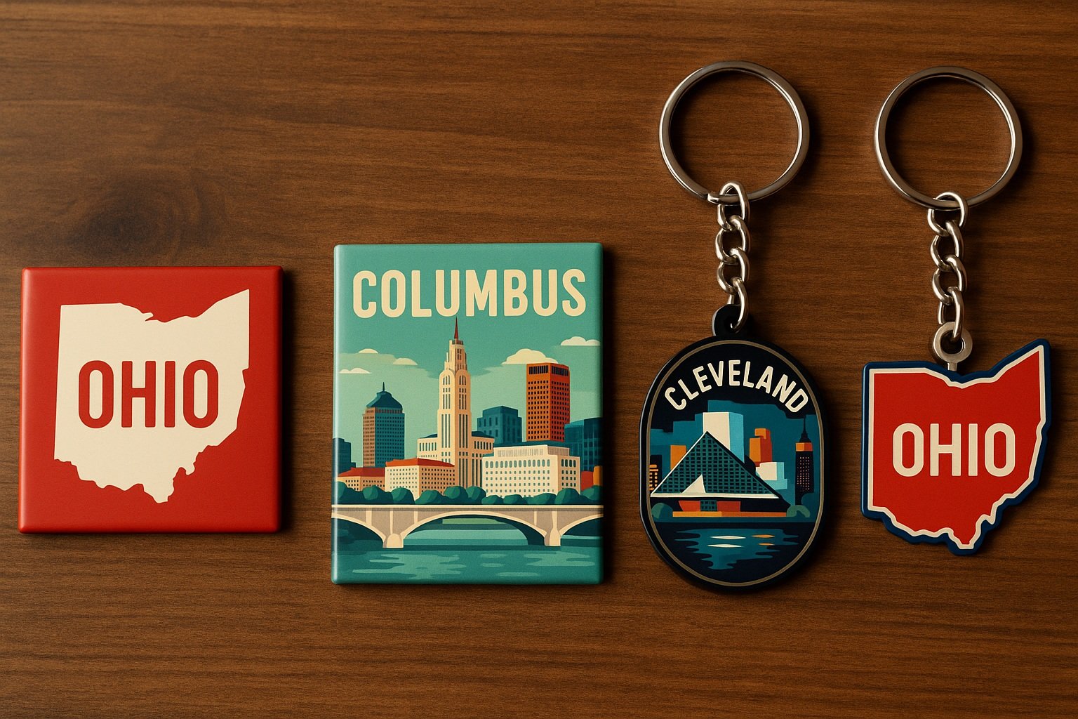 Ohio temalı magnetler ve anahtarlıklar