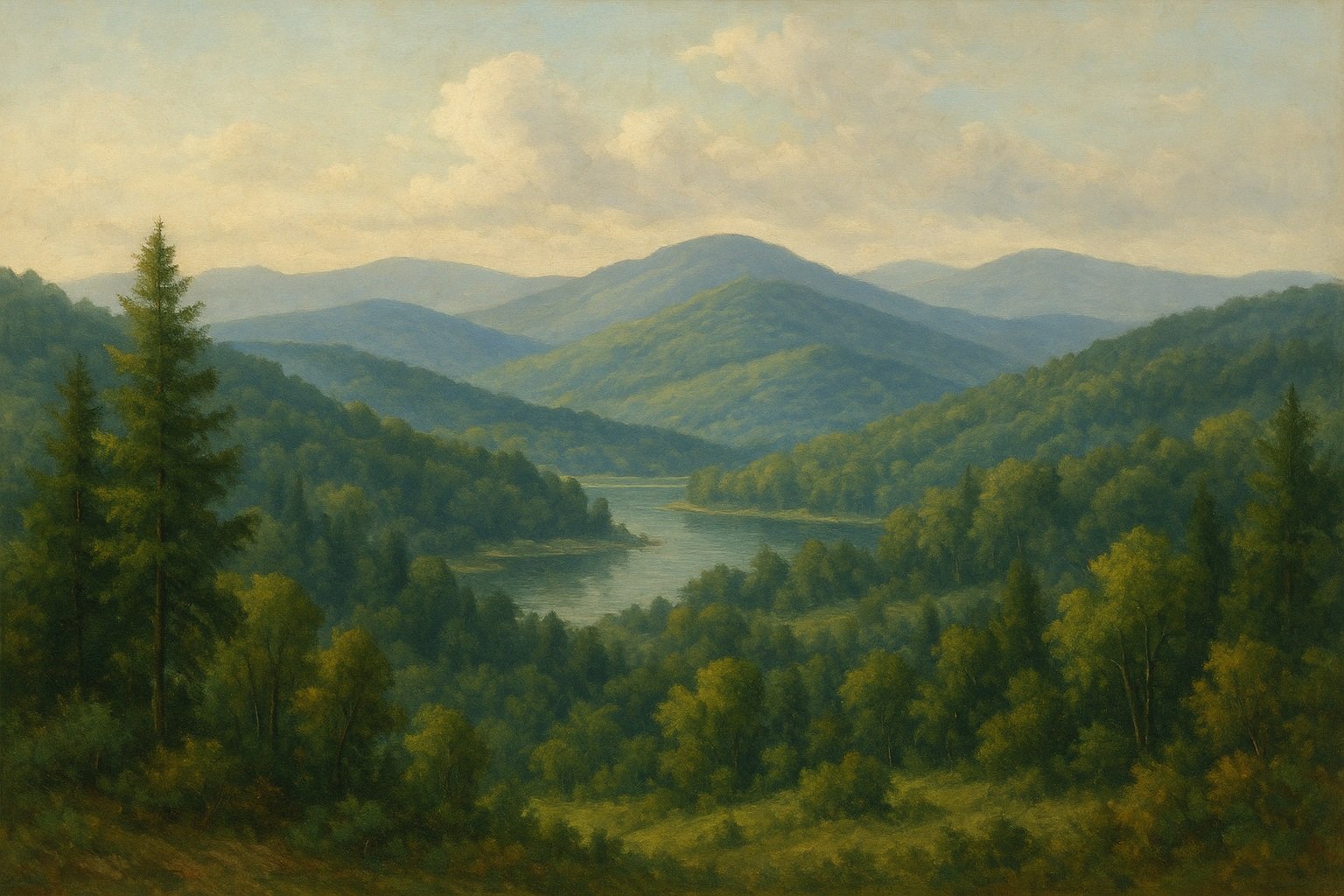 Ozark Dağ Manzaralı Sanat Baskıları