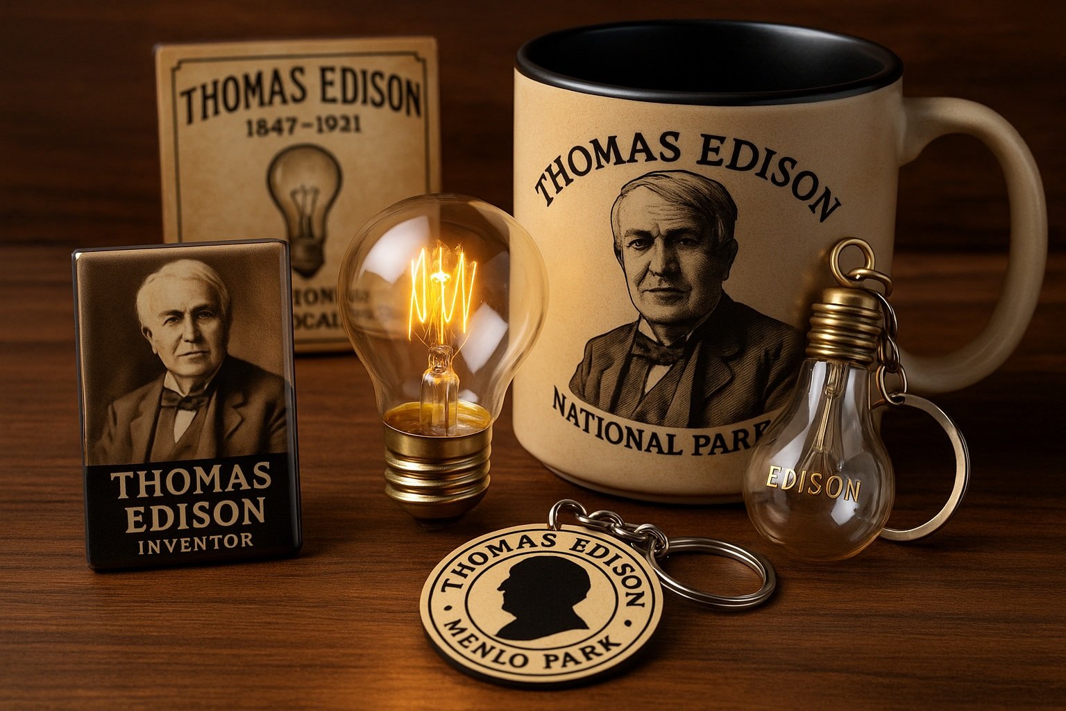 Thomas Edison temalı hediyelikler