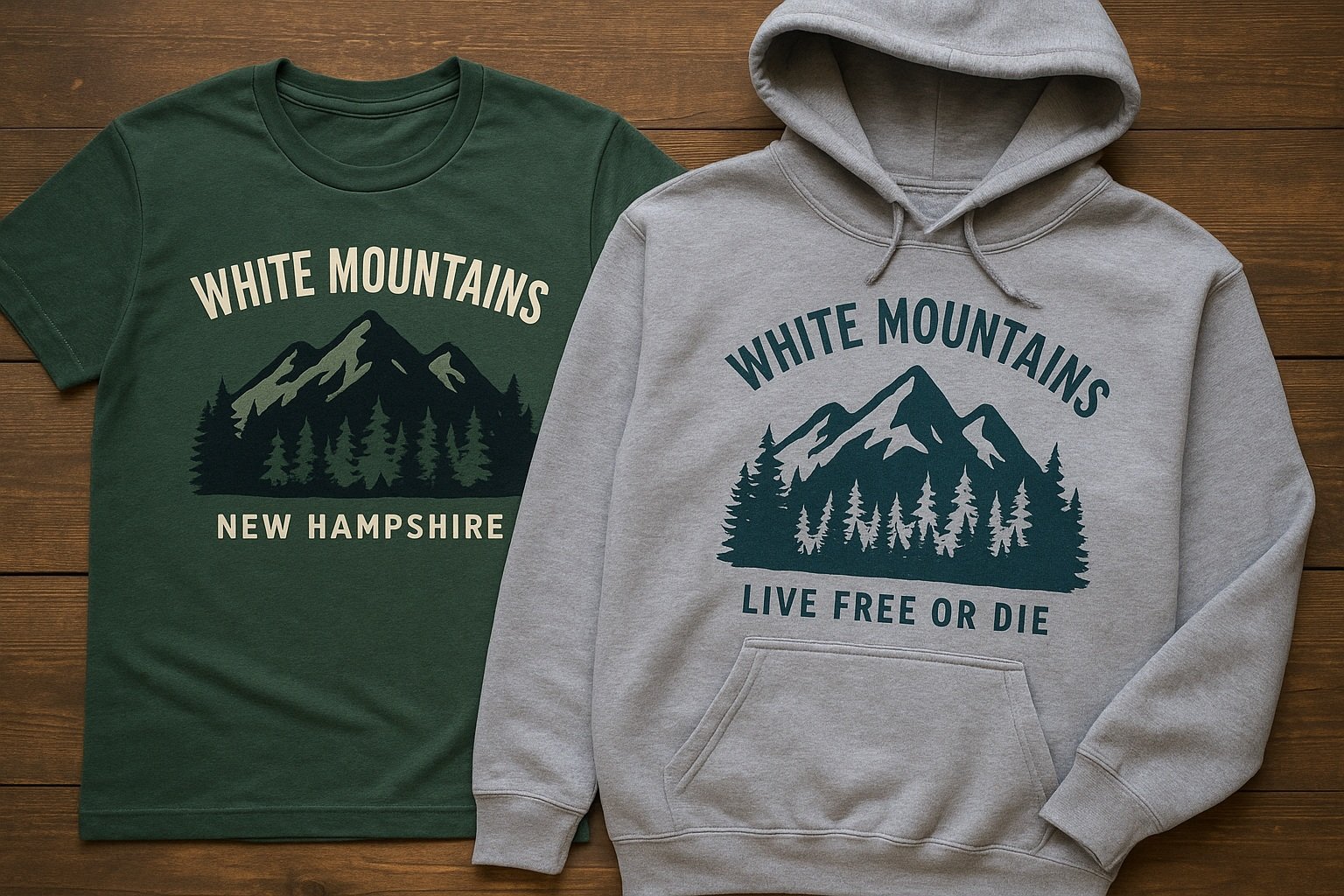 White Mountains (Beyaz Dağlar) temalı tişört